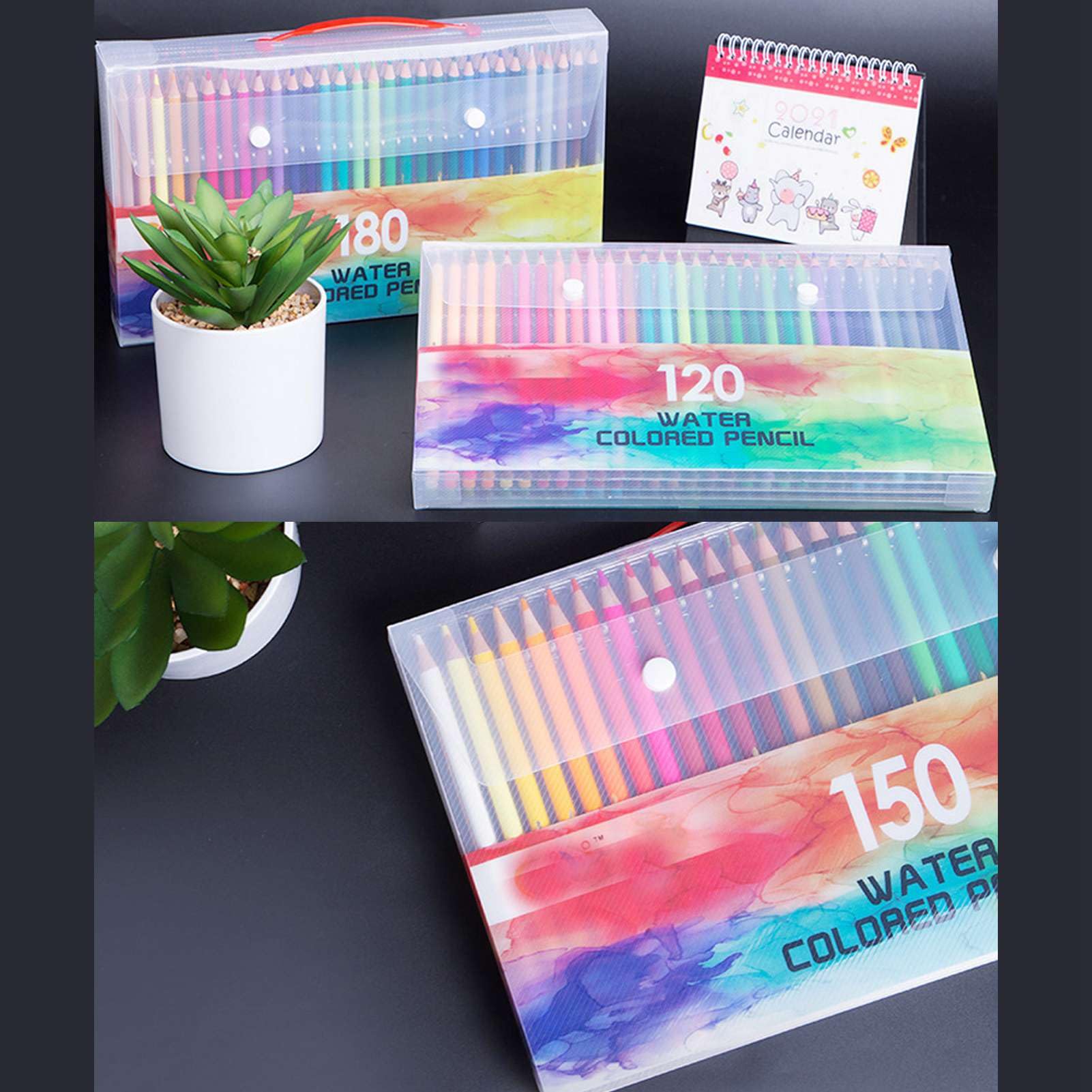 120/150/180/210 Professionelles Künstler-Aquarellstift-Set, wasserlösliche Buntstifte für Schüler, Erwachsene, Farbstifte, Künstlerbedarf zum Zeichnen, Skizzieren, Malbüchern (210 Farben)