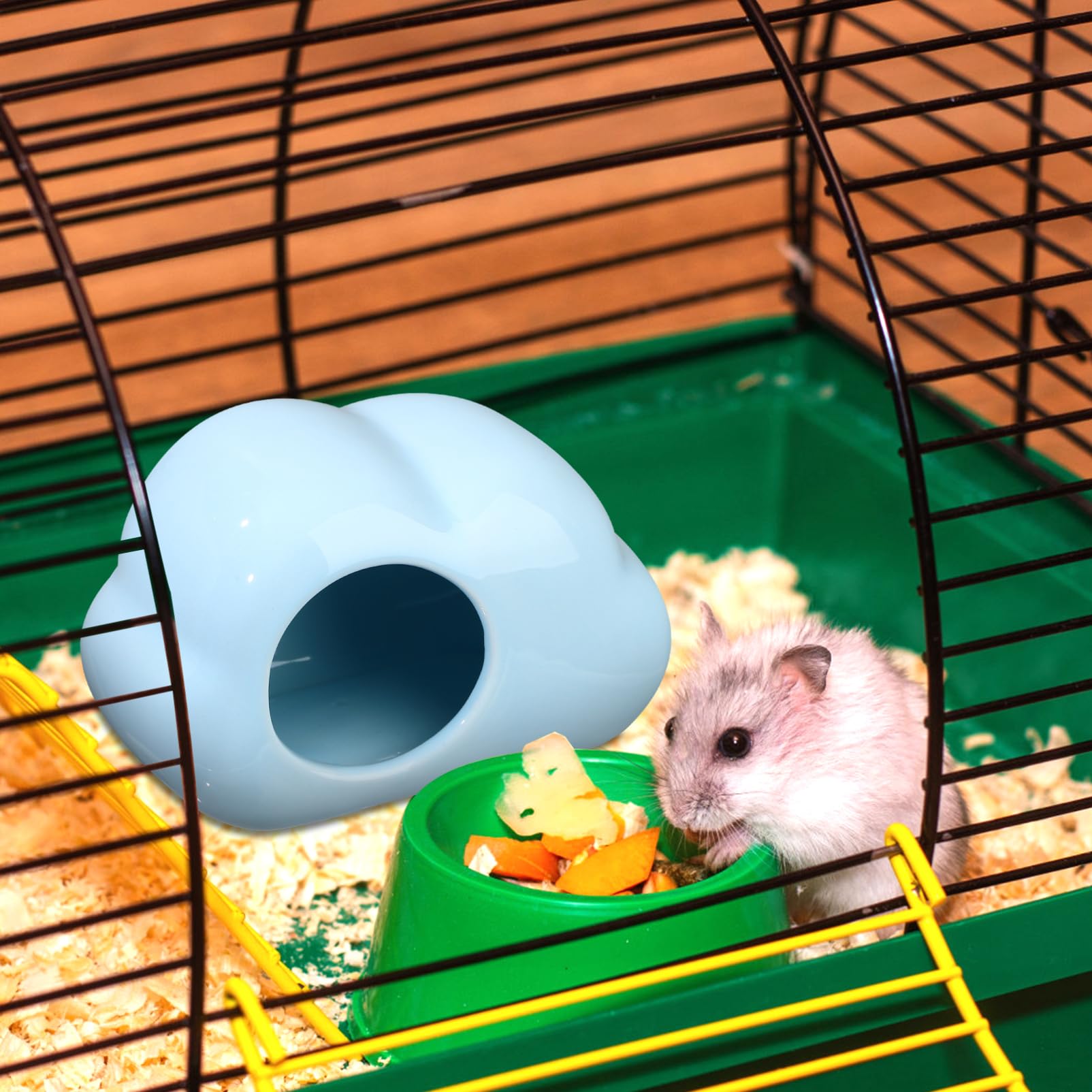 COLLBATH Keramik Hamsterhaus in Wolkenform, Kühlendes Versteck für Sommer