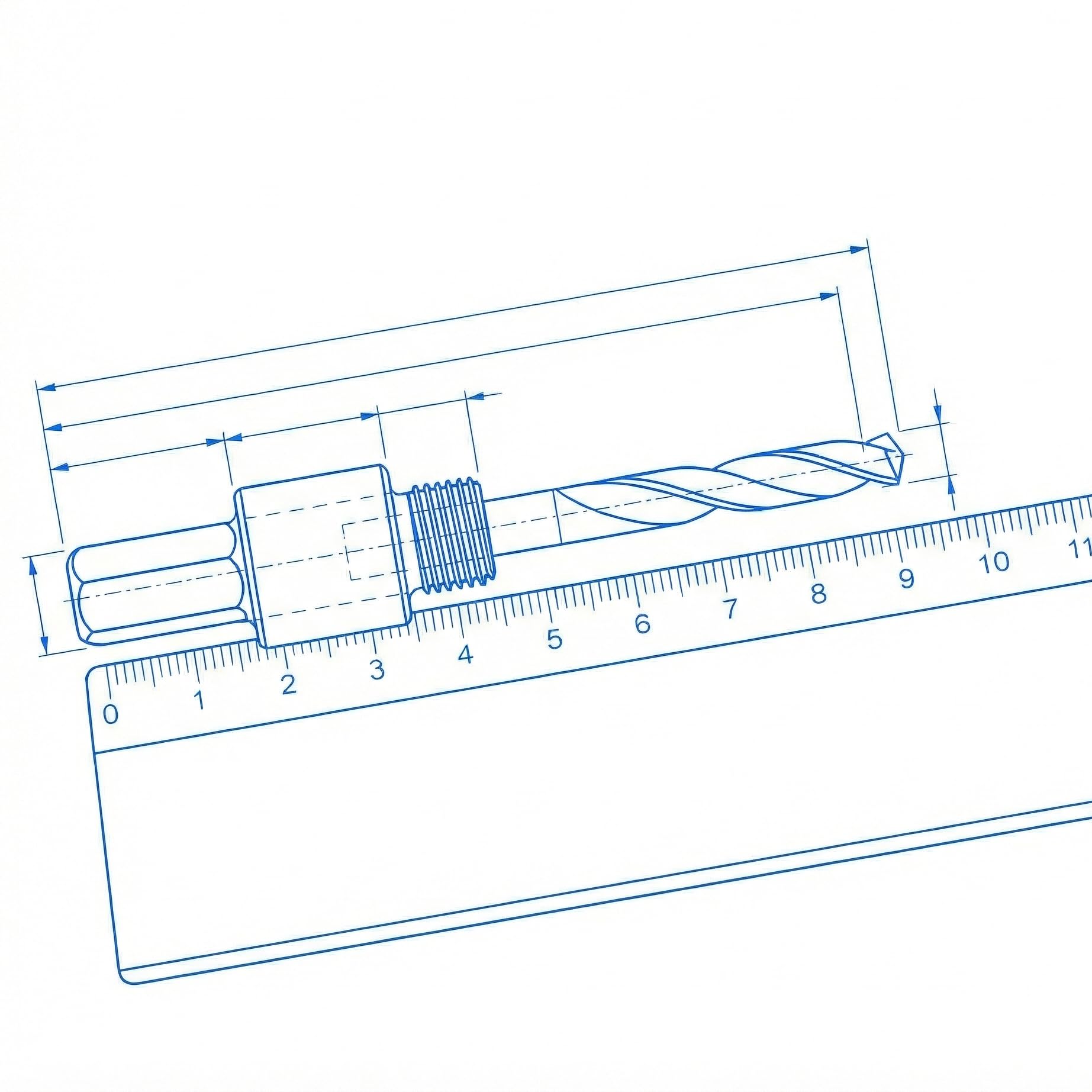 KATSU Set di Alberi per Seghe a Tazza 2 Pezzi A2 + A4, Adatto di Dimensioni 16-152mm (5/8"-6") di Diametro per Sega a Tazza, HSS Esagonale in Metallo con Punte per Seghe a Tazza Adattatore 122297