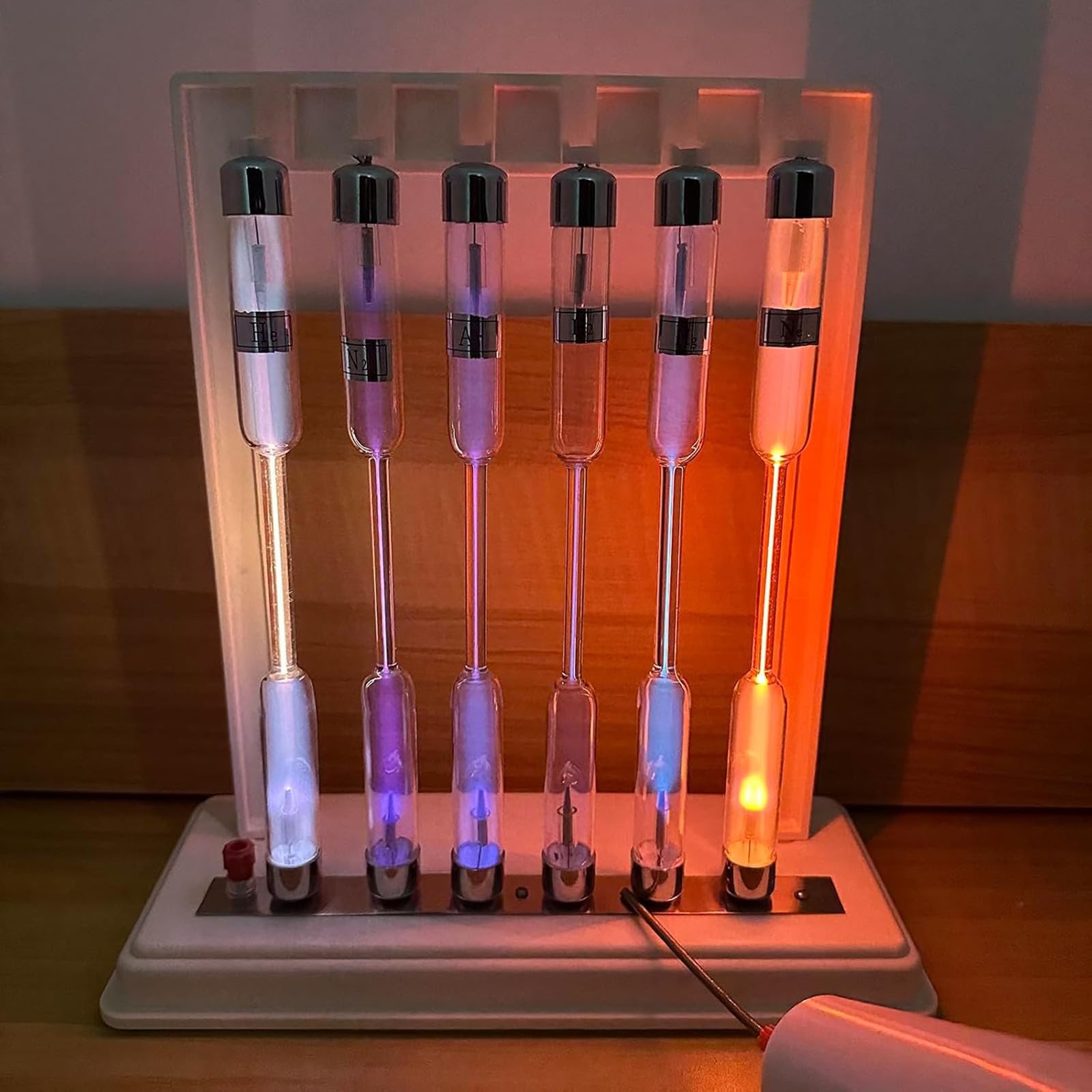 Uszczelnione rurki szklane do gazów szlachetnych, 99,999% zestaw fluorescencyjnych rur gazowych, zawiera He/ne/ar/kr/xe, dla studentów, nauczycieli i miłośników nauki