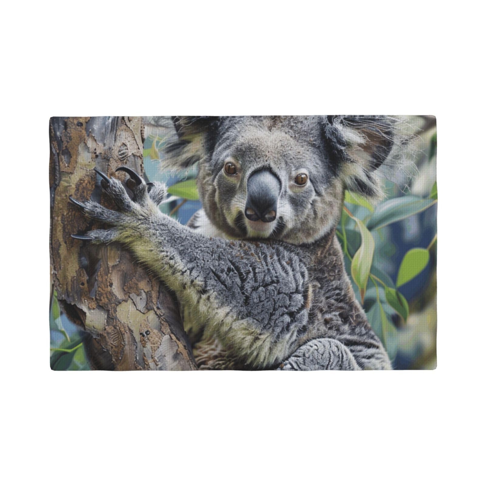 Koala Print Placemats Set, Heat Resistant Washable Placemat 12x18in Table Mats for Party Kitchen Dining Table Decoration Indoor Outdoor, Six Piece
