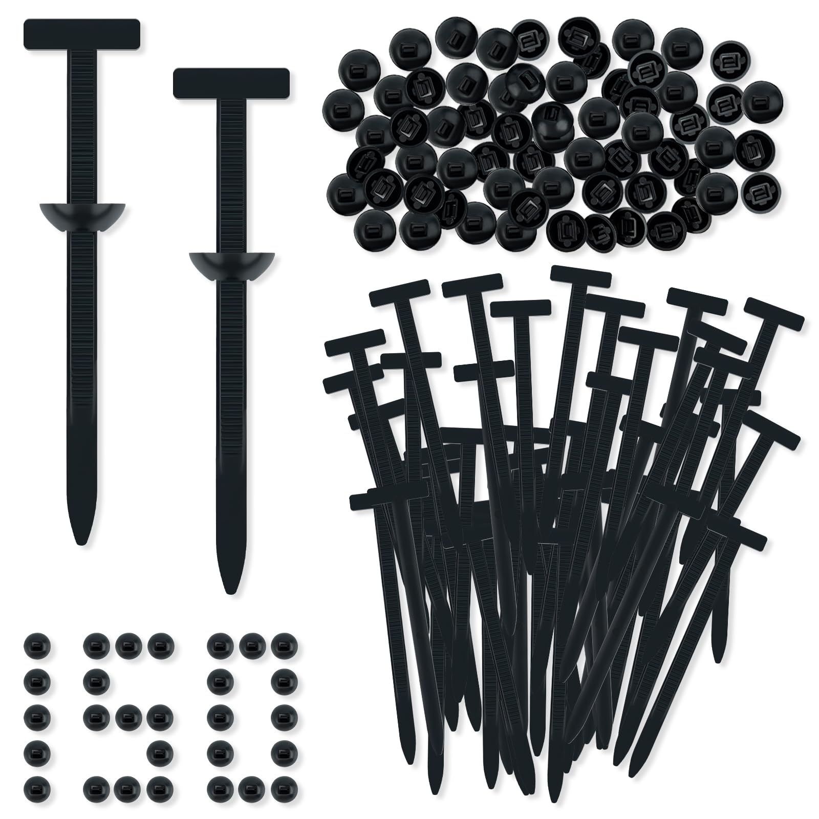 Nylon Universal Cable Tie Buckle – Heavy Duty Self-Locking Zip Ties Holder, M