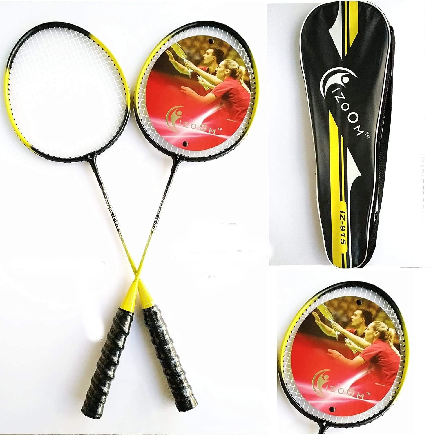 Aluminum Zoom Badminton Racquet Combo (Multicolour, Set of 2)-picture-29