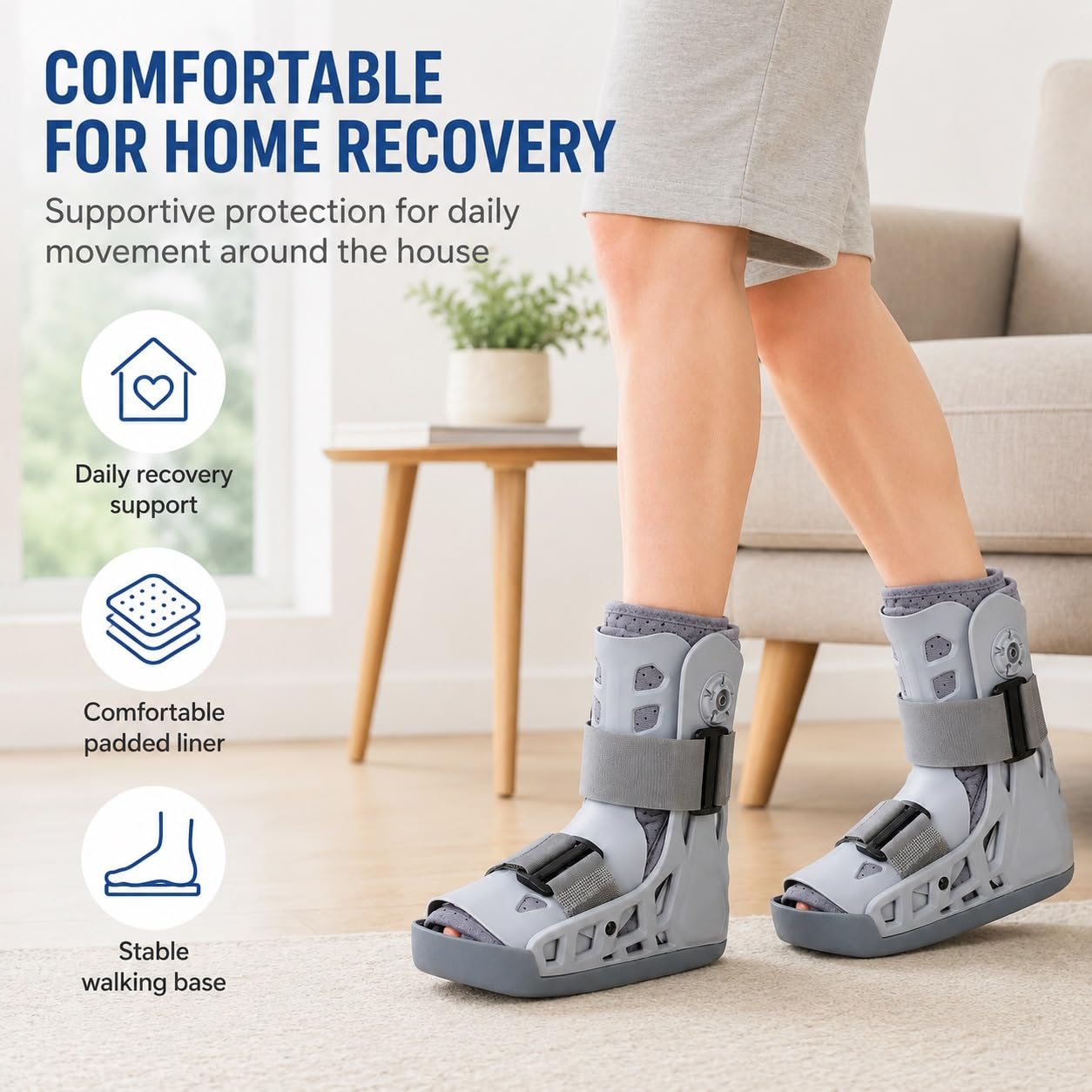 Genérico Bota ortopédica para Caminar con diseño Air Walker, para Deporte y Caminar a Diario, Modelo CJDW1110 (M)