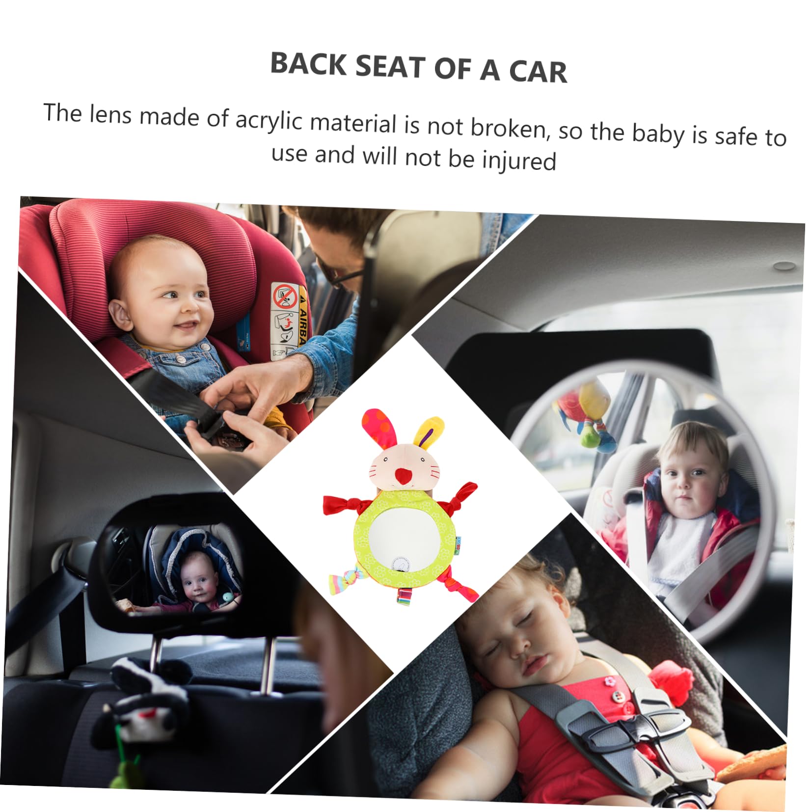 ifundom 2 Pz Osserva lo specchietto retrovisore specchietto per auto per neonati Neonato auto per bambini specchietto retrovisori Specchietto posteriore animale animali giocattolo