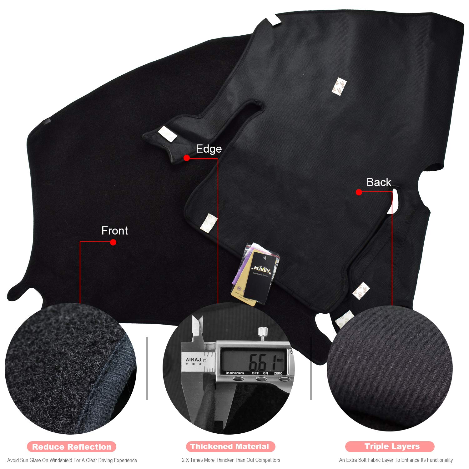 Dashboard Cover 19821992ポンティアックファイアバード トランスAMのライトグレーダッシュボードダッシュカバーマット