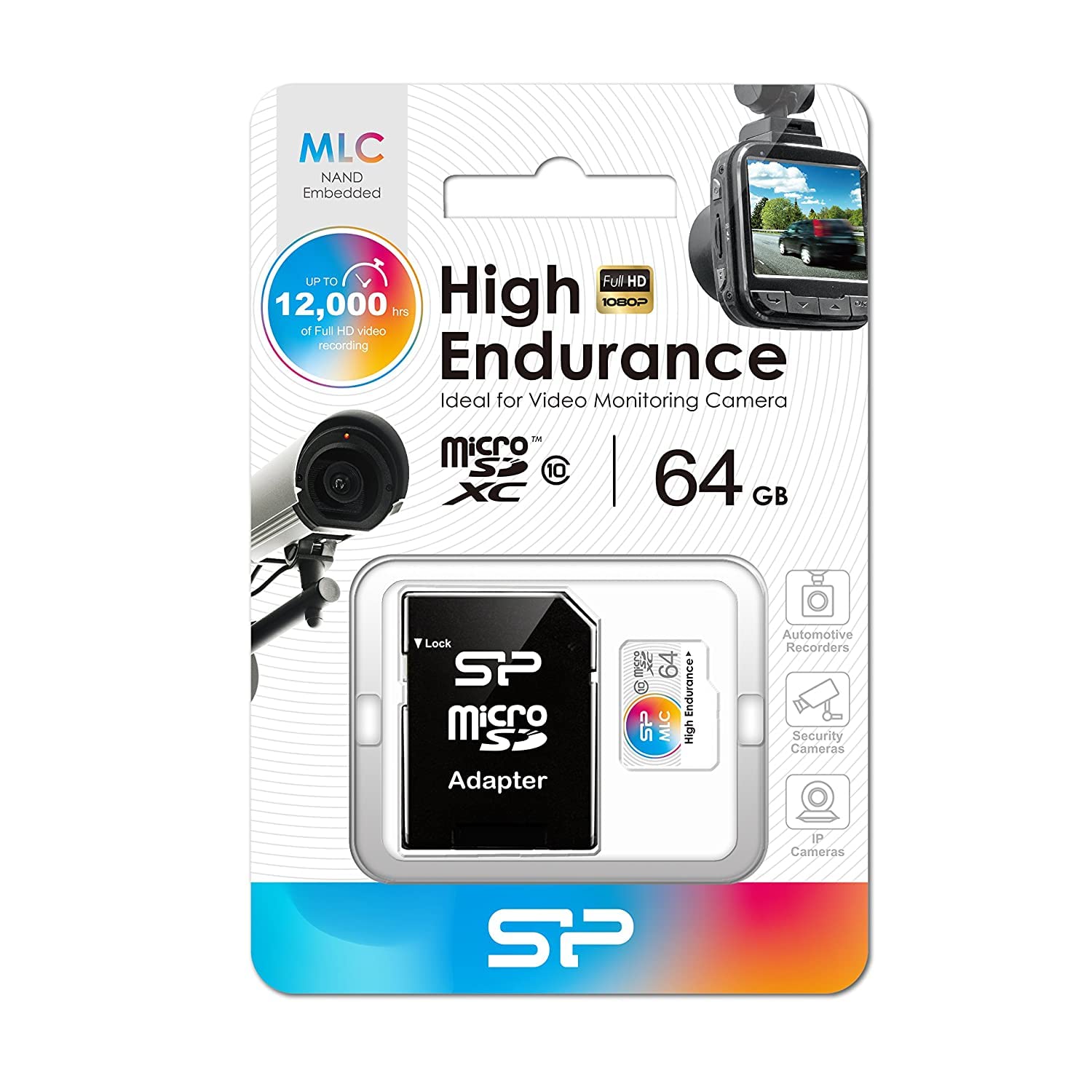 Amazon | 64 GB Silicon Power high-endurance microSDXC cl10 MLC