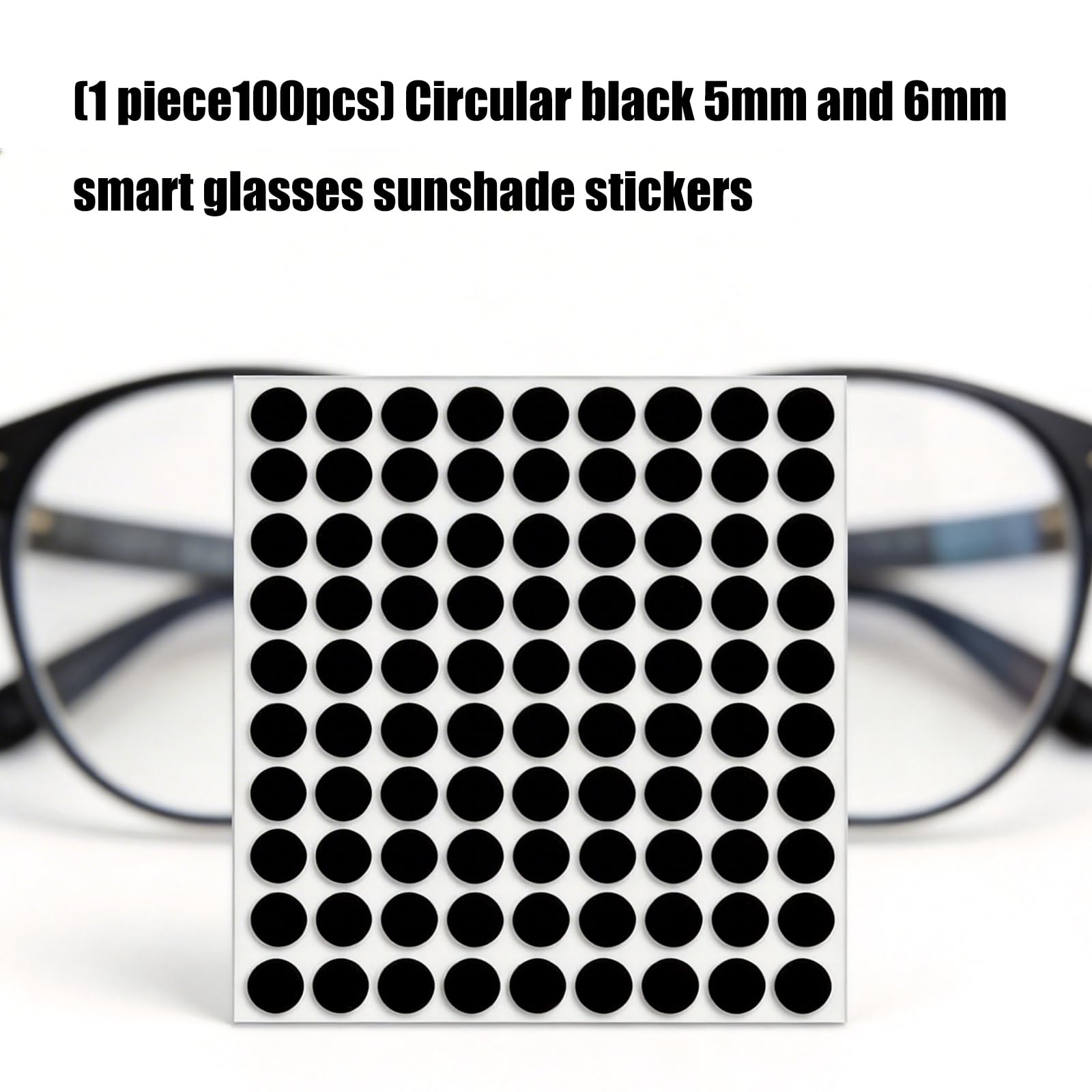 Adesivo universale per blocco della luce a LED per occhiali Protezione antiriflesso 5 mm 6 mm Dimensioni Costruzione in plastica Copertura per la luce per occhiali universalmente intelligente