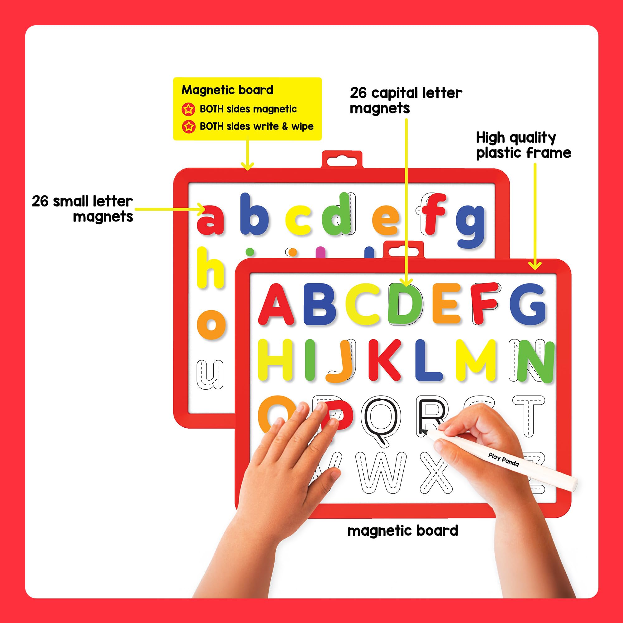 Play Panda Learn to Write Magnetic Board with Captial & Small Letters for 3+ yrs Kids 1
