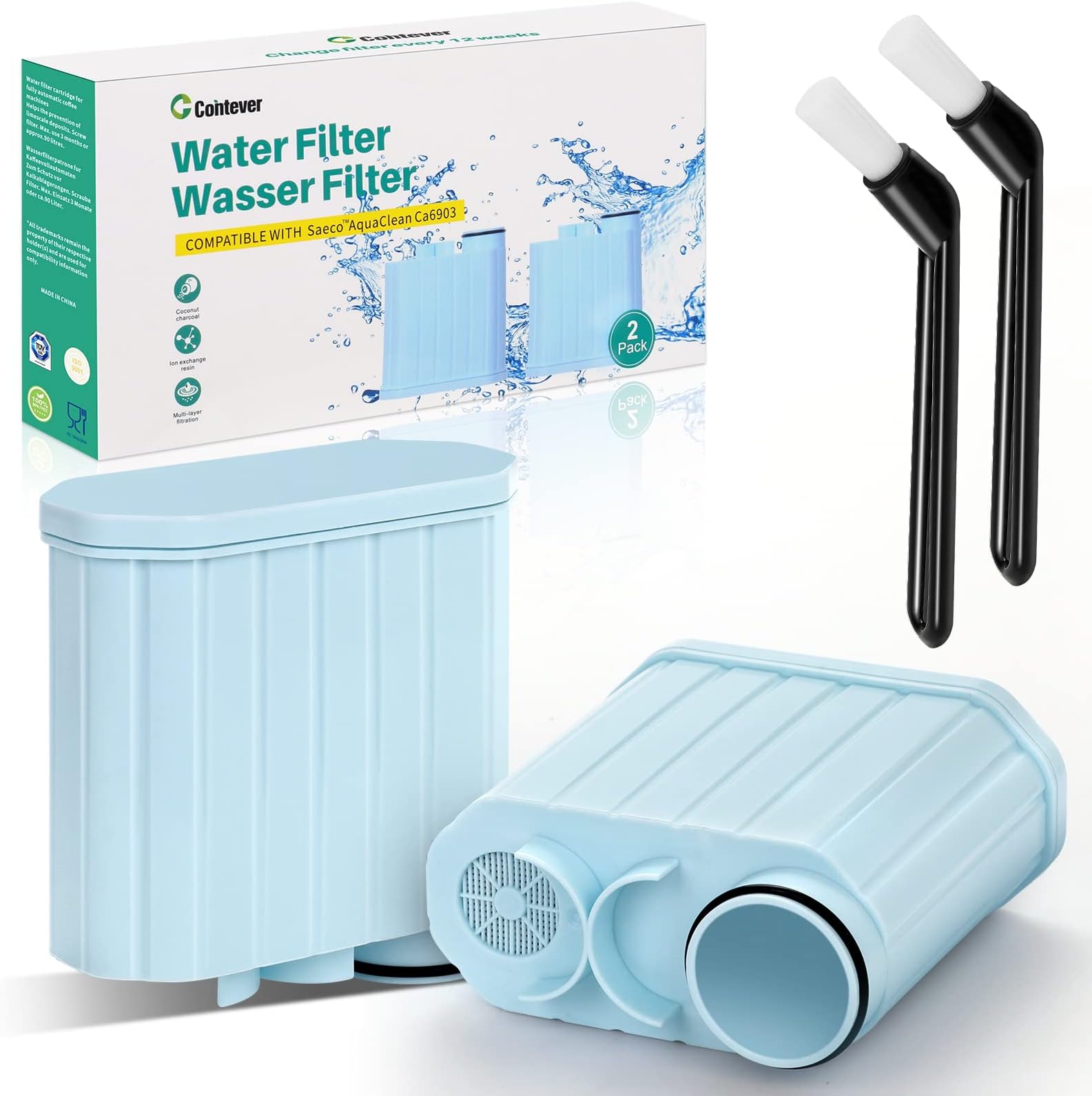 PearlCo Clear Wasserfilter Für Philips & Saeco Kaffeemaschinen Komp Mit Aquaclean Ca6903 Pack 12 2285 Pearlco
