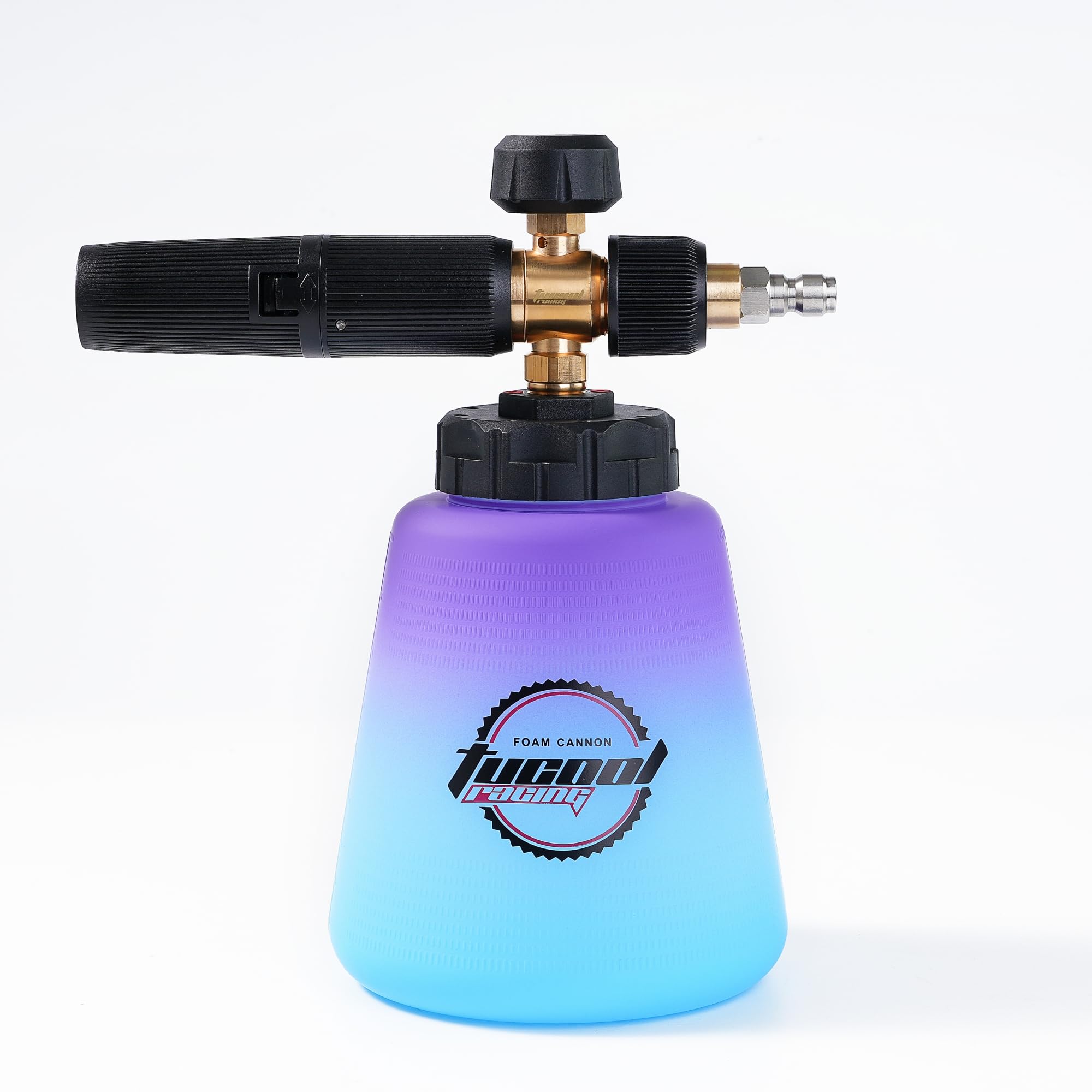 tucool racingFoam Cannon with 1/4 inch Quick Connector, Pressure Washer Snow Foam Lance for Karcher K1700 K1800 K1900 (1/4" Quick Connect Blue to Purple)