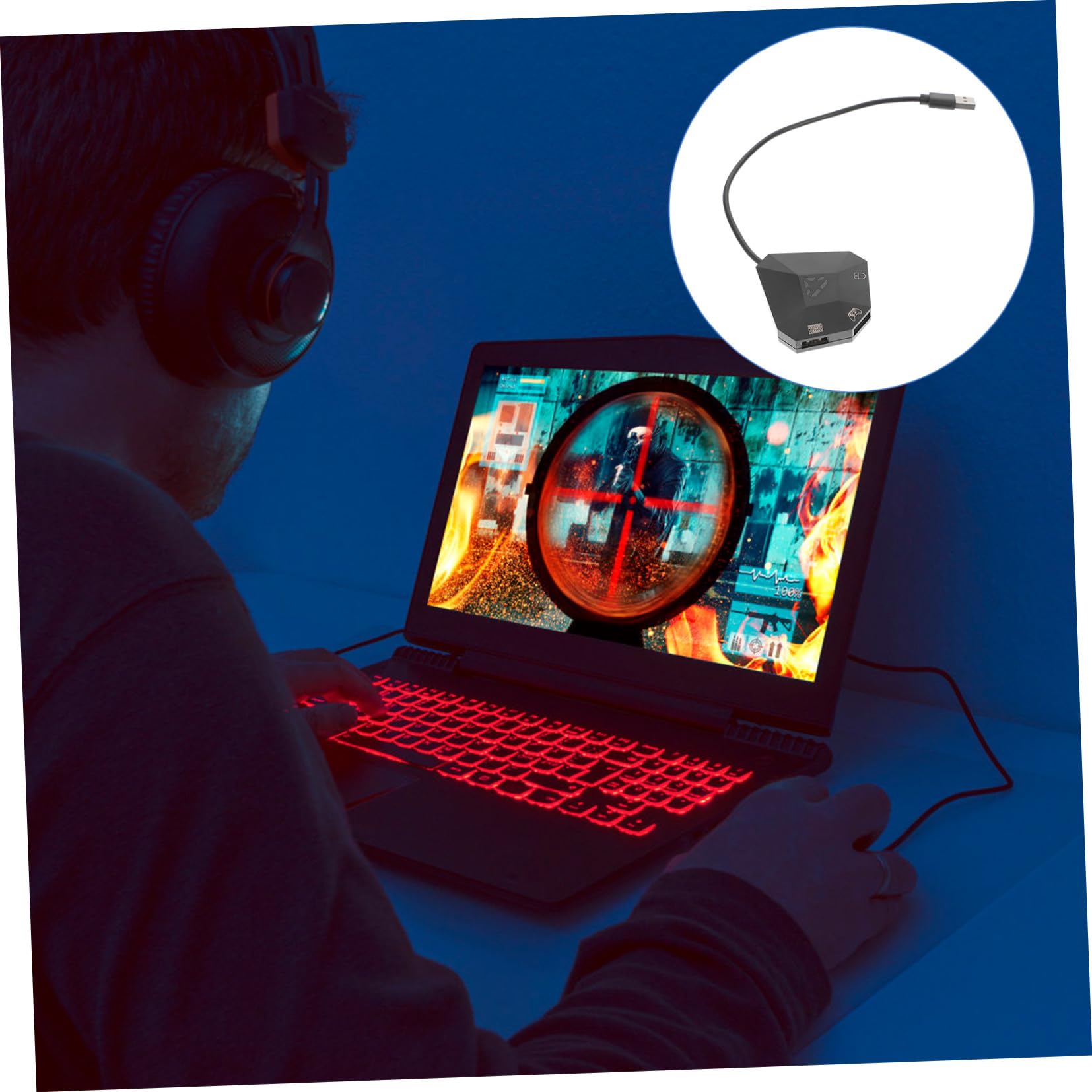 SHINEOFI Convertitore Tastiera Mouse per Console di Gioco, Nero Abs | Mappatura Tasti, Supporto Giochi di Terze Parti, Compatibile con Console