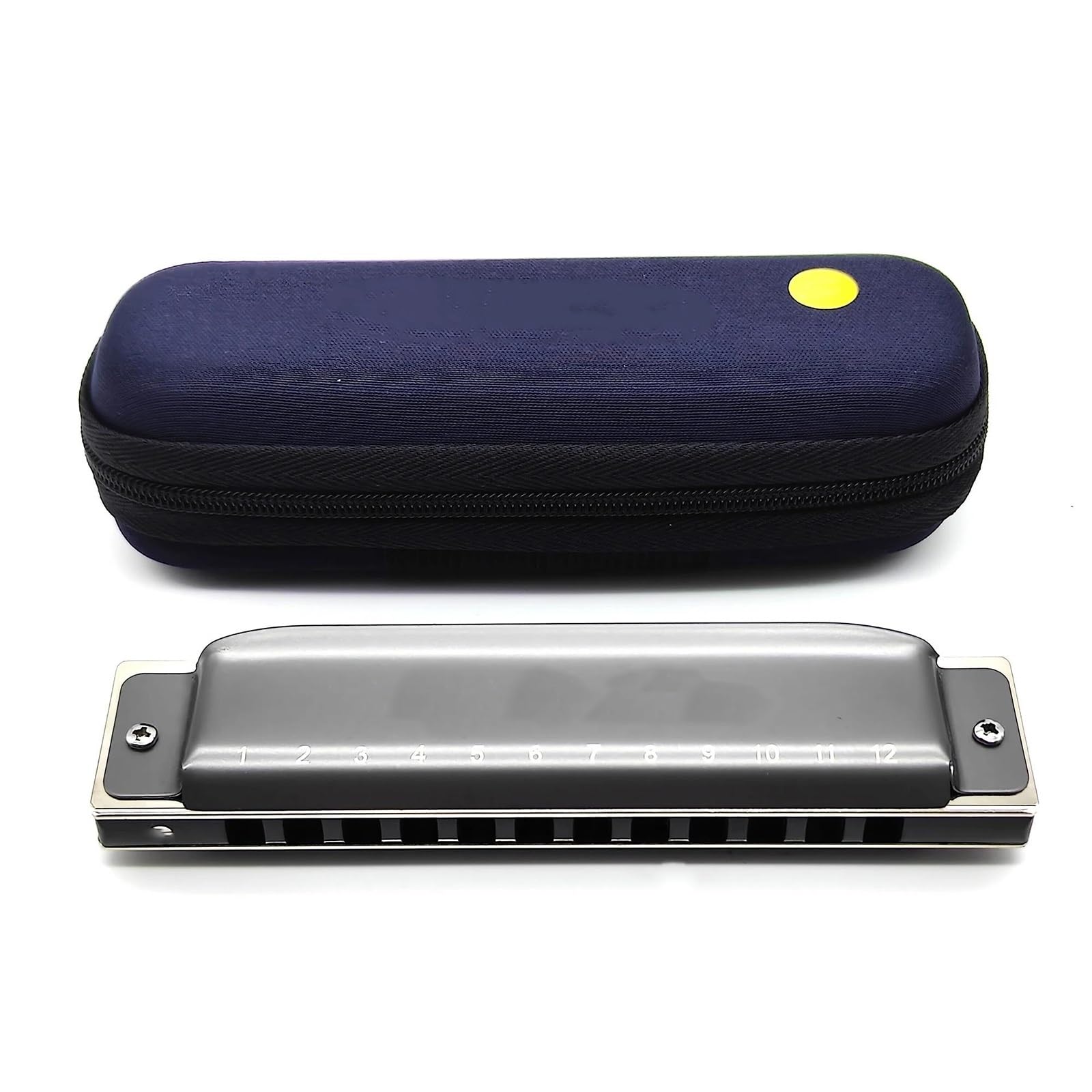 12-otworowy klawisz C Premium Szary Wygląd Blues Diatonic Harmonica Aluminiowy grzebień Zestaw Harmonijki Ustnej