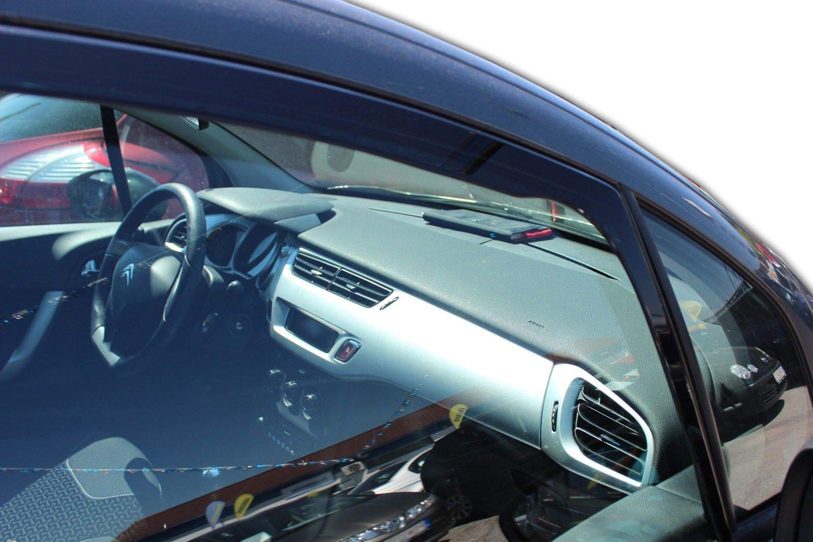 Heko Déflecteurs De Vent Avant – Compatible Renault Scenic 3 (2009-2016) – Lot De 2, Fumé, Aérodynamique, Installation Sans Vis