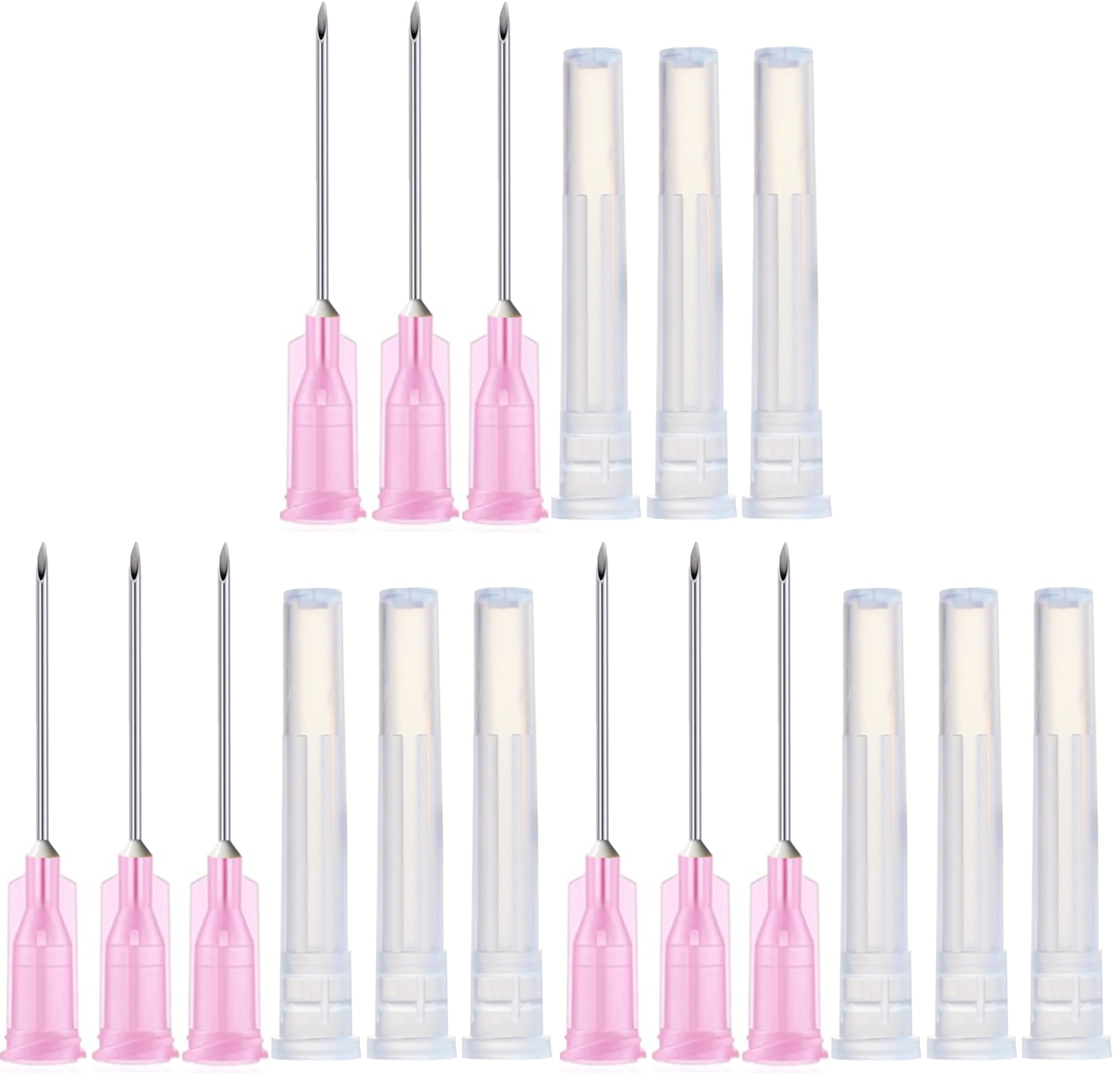300 Pack 18Ga 1 Inch Sterile Disposable Injection Needle with Cap for Scientific and Industrial Dispensing Needl Accessories