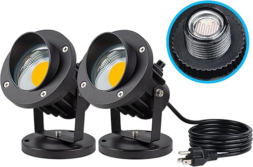 Miniatura 1 de SUNVIE Focos de 20 W para exteriores con sensor de fotocélula, focos LED de paisaje del atardecer al amanecer, impermeables, 120 V, 2000 lm,