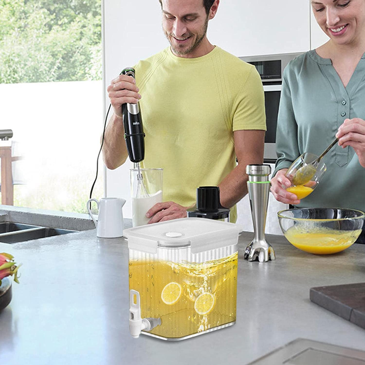 DISTRIBUTEUR DE BOISSONS 3,5 L Pot De Jus Bouilloire Froide Pour Cuisine EUR 9,67 - PicClick DE