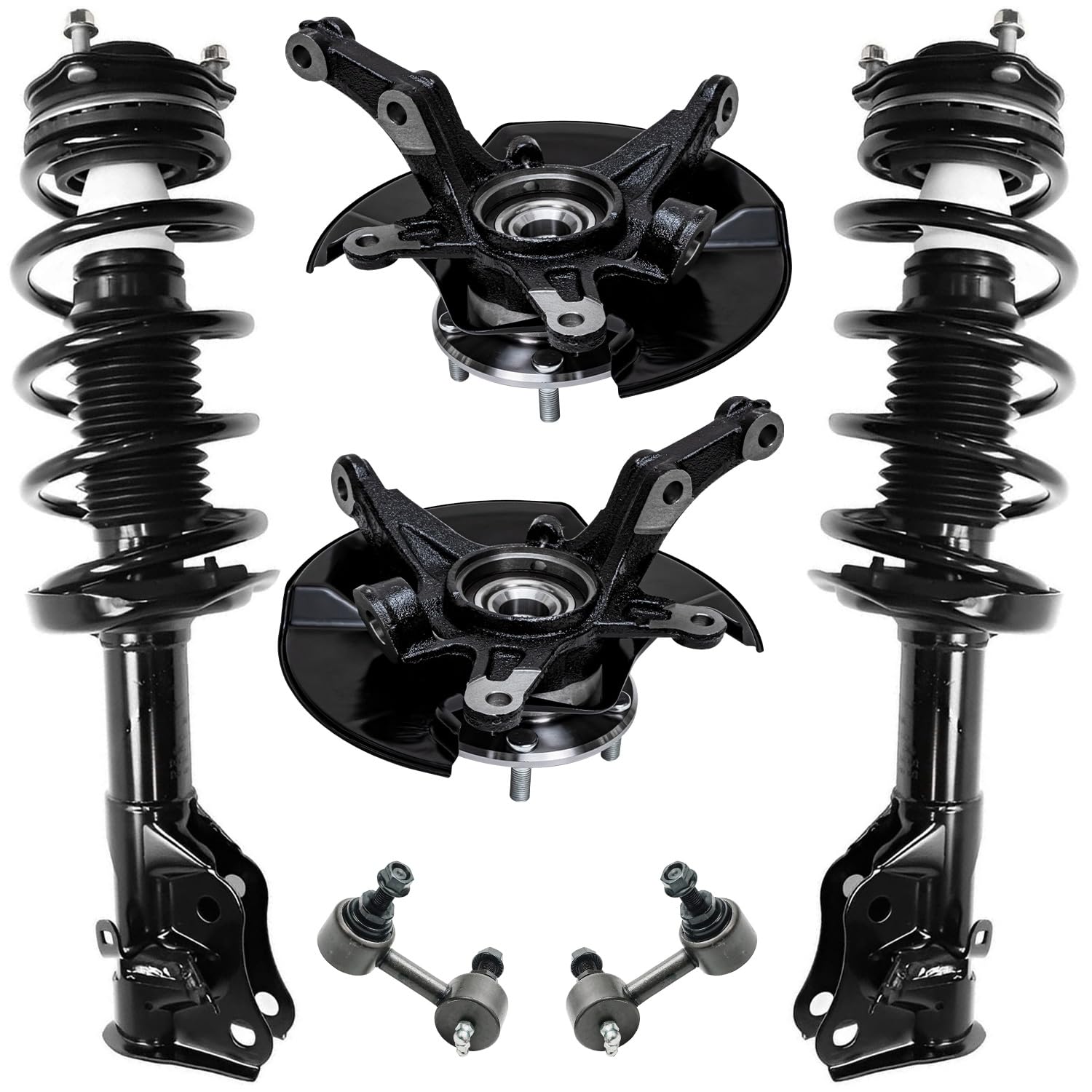 Detroit Axle - Front Steering Knuckles w/Hubs Strut for 06-2011 Honda Civic