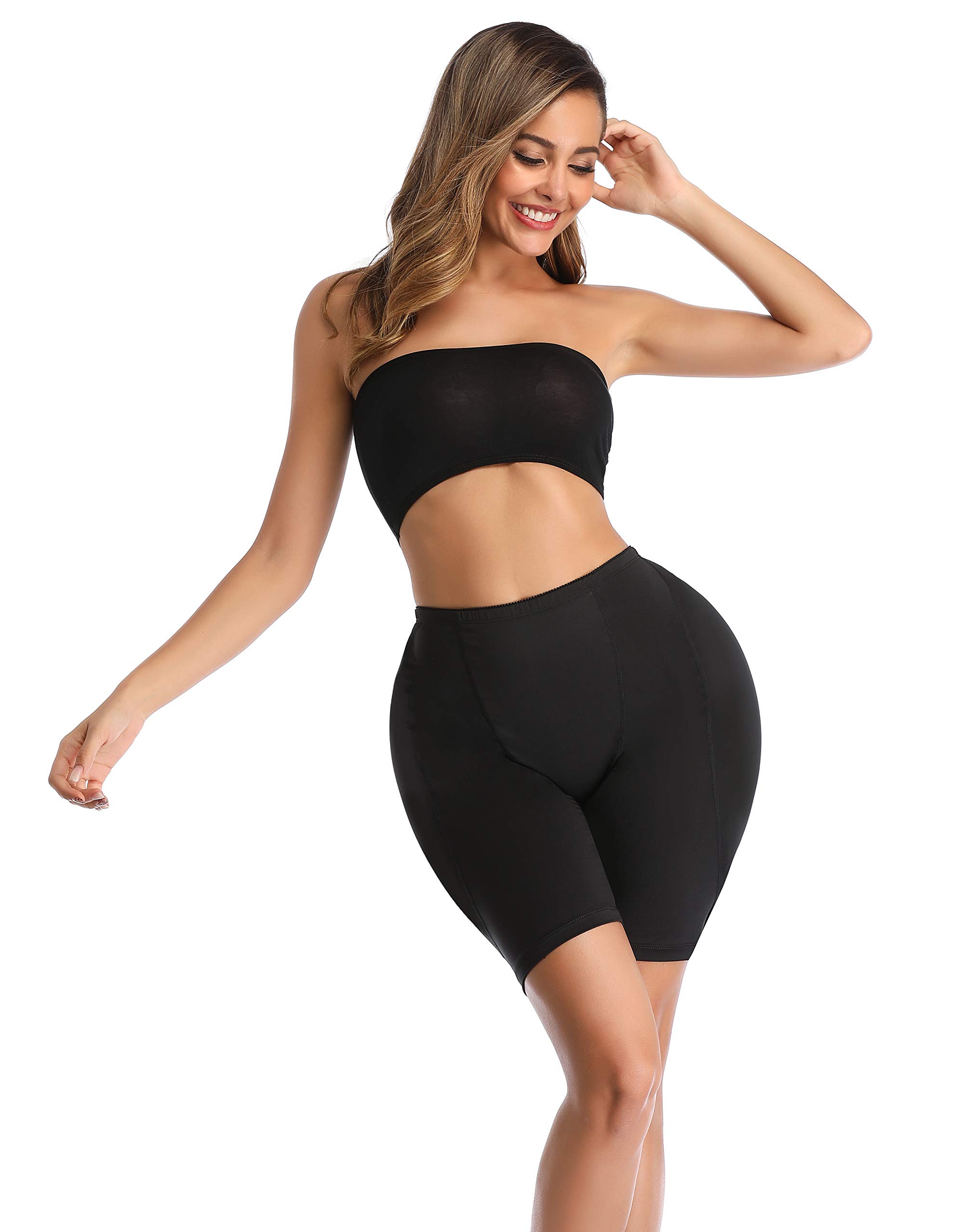 BIMEI 2 Pezzi - Boxer Modellante Con Imbottitura Per Glutei E Collant, Solleva Sedere E Controllo Pancia, Donna