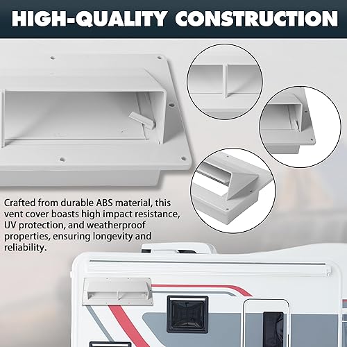 Miniatura 3 de TonGass Paquete de 2, cubierta de ventilación blanca para caravana, cubierta de ventilación de campana de rango para cámper, remolque, cubierta de