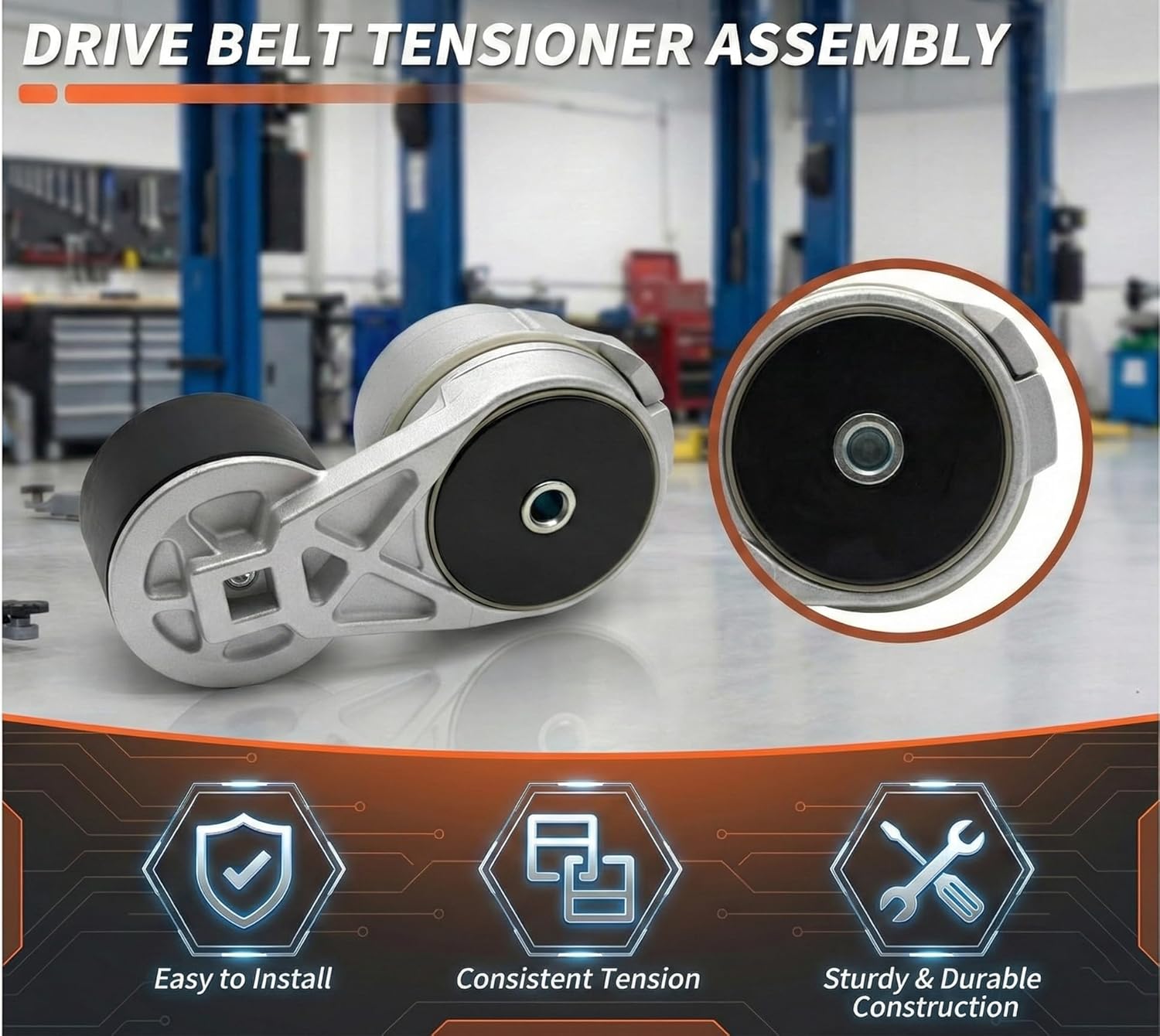 2178938 Belt Tensioner Compatible with Caterpillar C15 3406E 3126 C15 3126B 735 740 PM-200 PM-201 826C 826G II 826H 836G 836H Replaces 1206659 2178938 7e3999