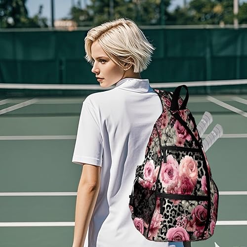 Miniatura 9 de Pickleball Backpack Rose Pink for Women Men - Multi-Pocket Sports Bag with Shoe Compartment Versatile Tennis Bag & Gifts for Pickleball Lovers