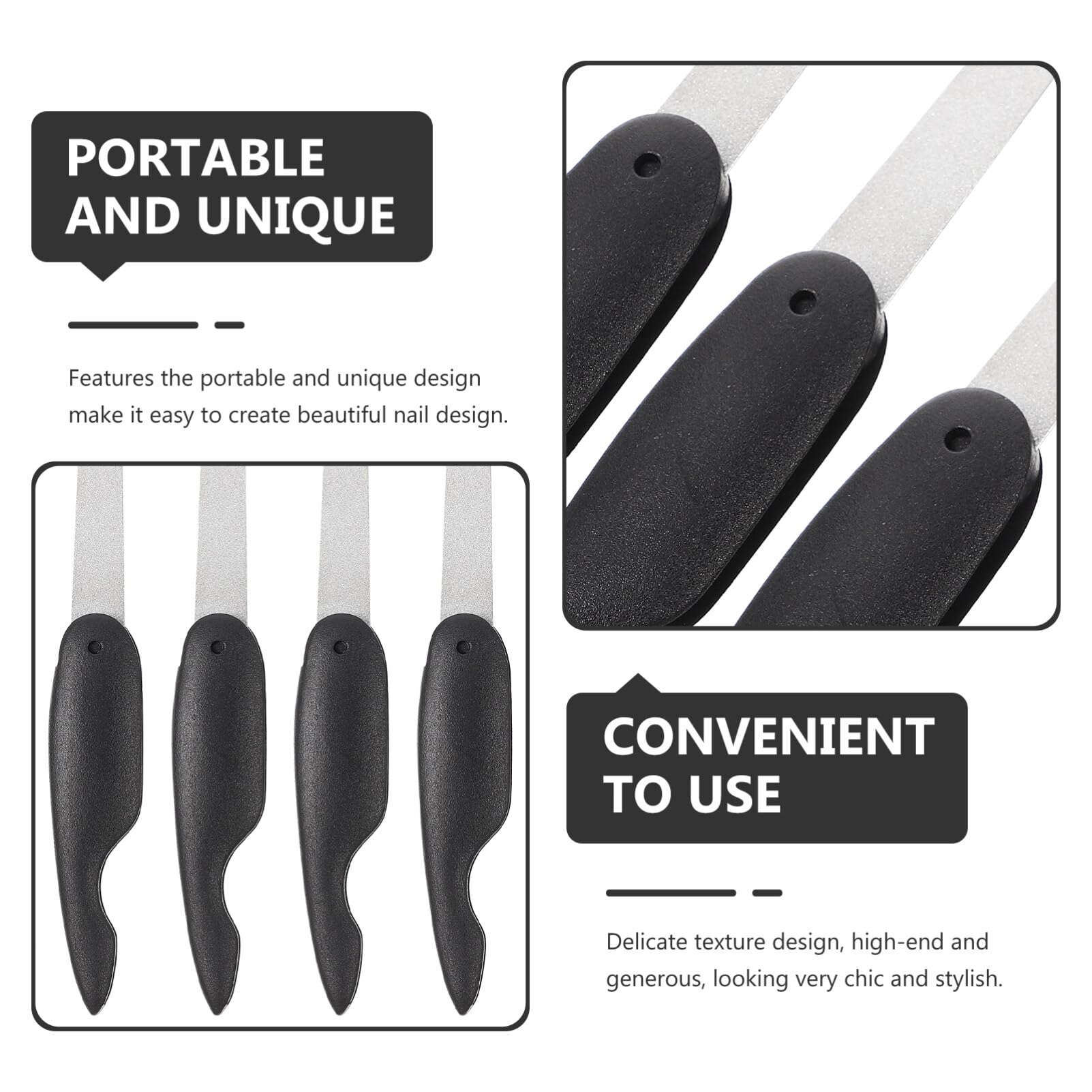 Healeved 24pezzi Limette Per Unghie Professionali Manicure e Pedicure Kit Portatile Per Lucidatura e Rifinitura Unghie Facile Usare e Resistente