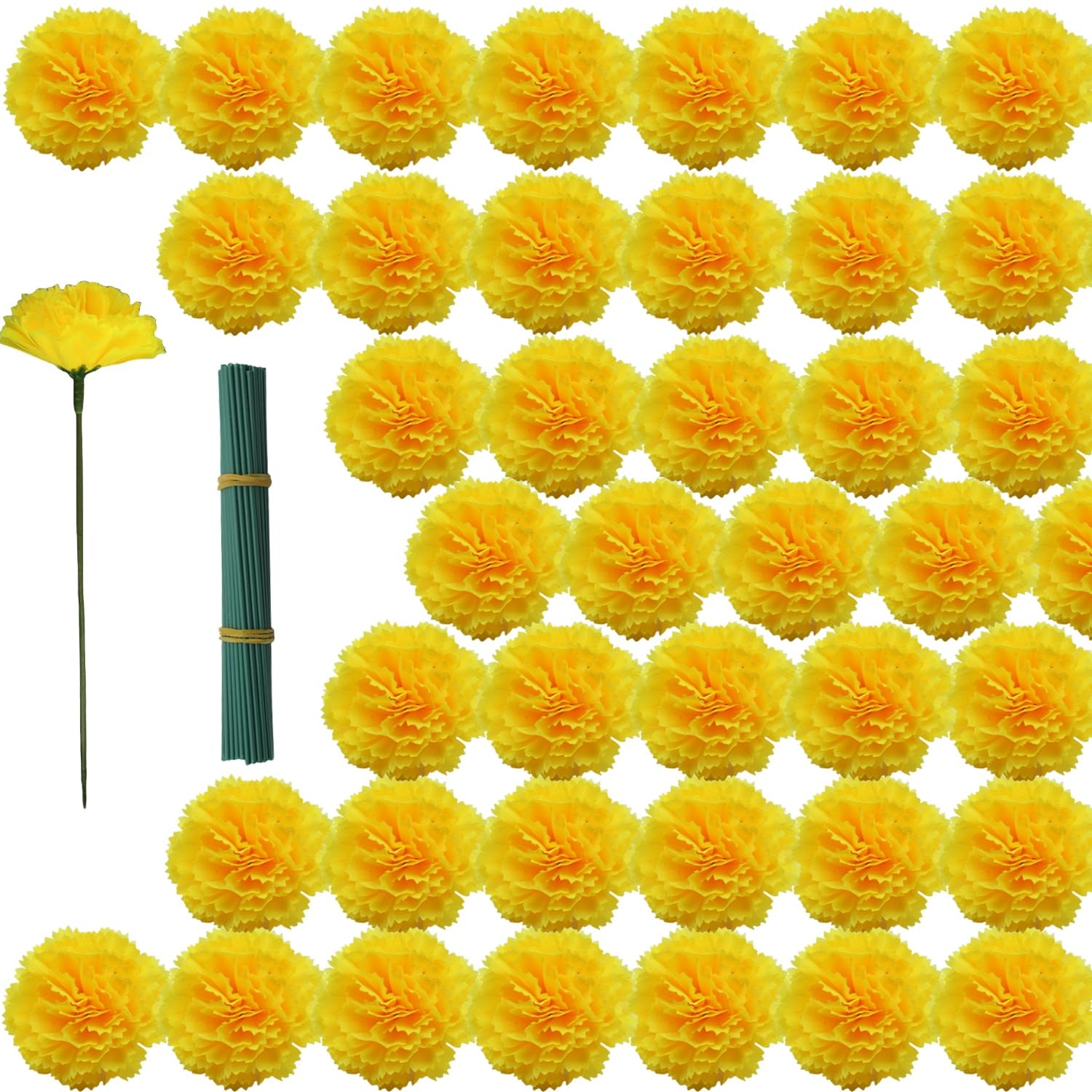 Amazon.com: Artificial Marigold Flowers, 60Pcs Marigold Faux