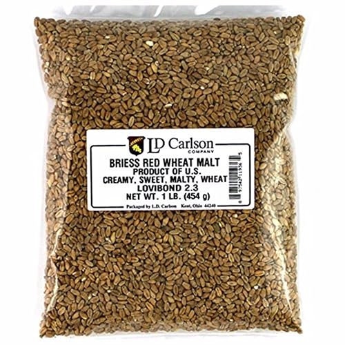 Miniatura 68 de Briess 26-QVZH-HVSI Grain U.S. Brewers Malta para elaboración de cerveza y elaboración casera 1 libra (2 hileras de cerveceros), marrón