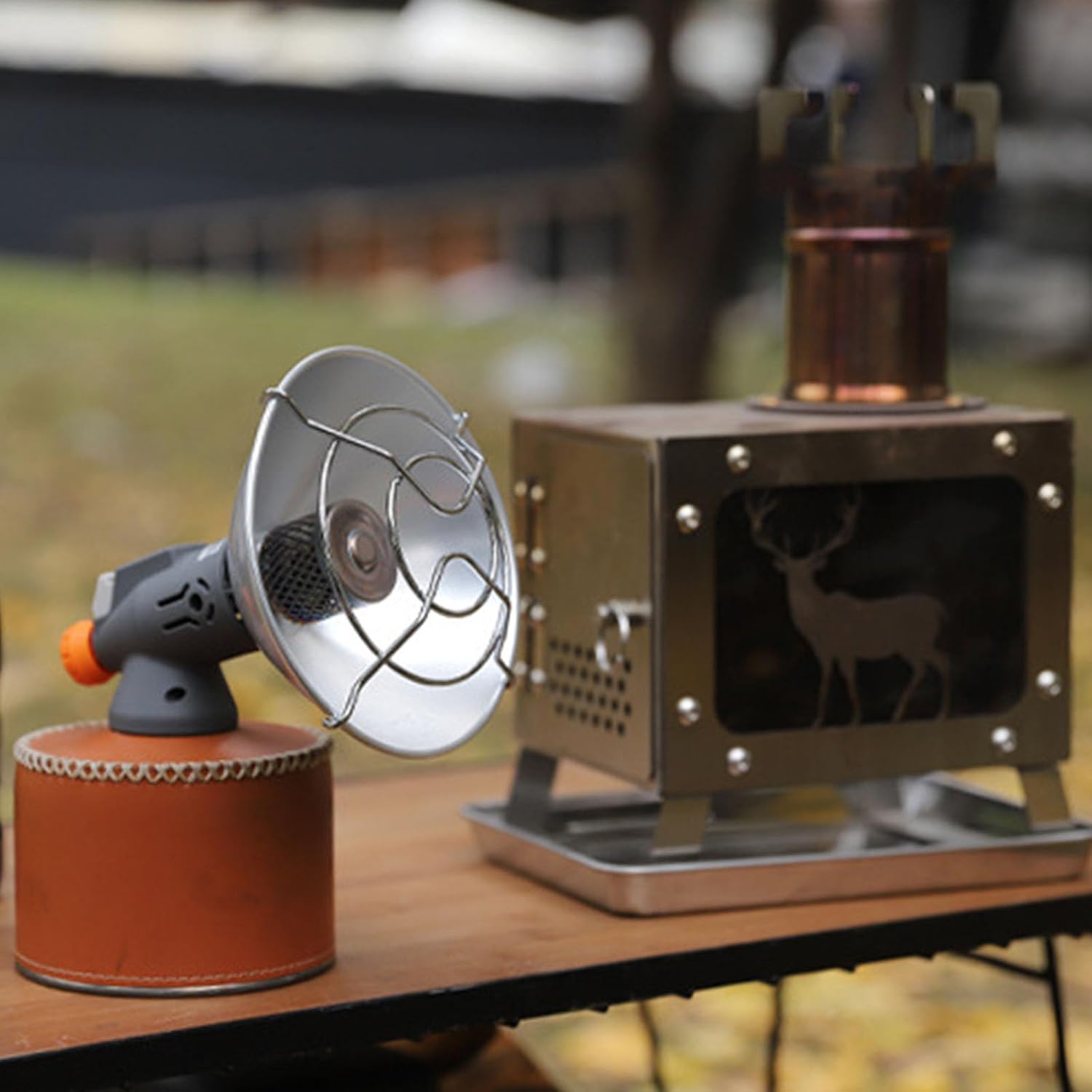 Practical Small Stainless Steel Camping Heaters with Efficient Heating Technology and AntiTip Mechanism Portable Outdoor Heaters Featuring Rapid Heating Technology and Anti-Tip Mechanism