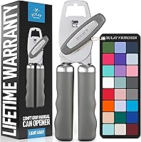 Vista 10 de Zulay Kitchen Abrelatas manual con abrebotellas con perilla giratoria