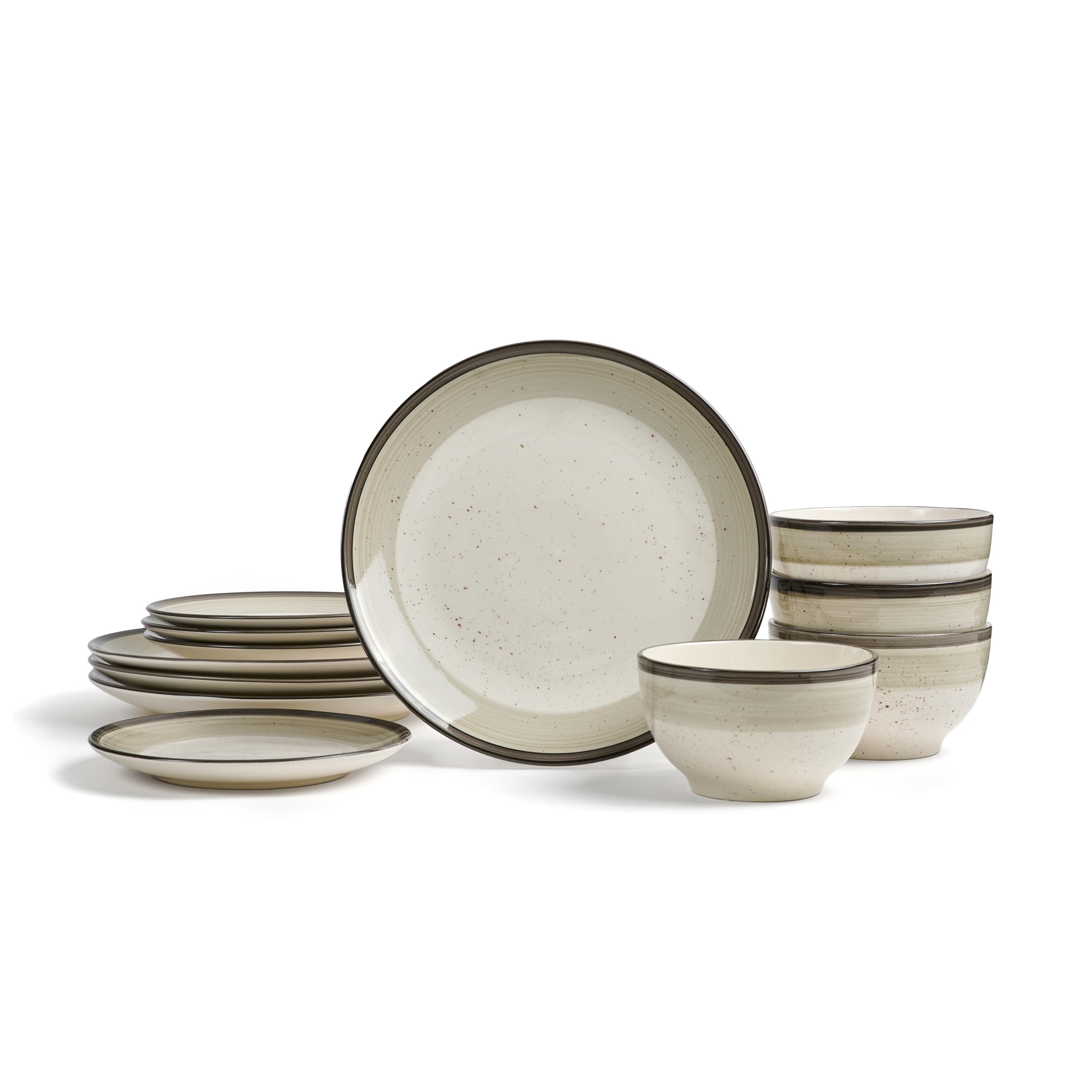 Amazon.com | Earth & Clay Harlow 12-Piece Dinnerware Set