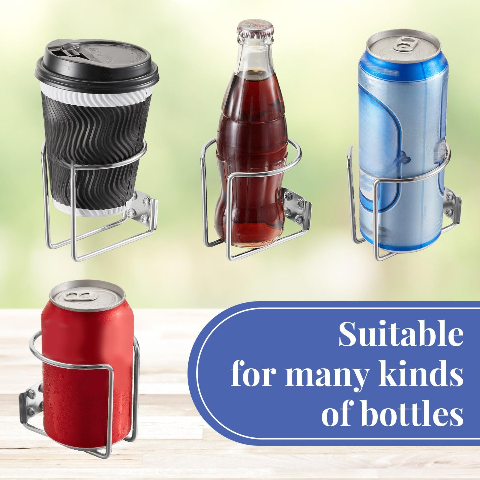 Drop In Cup Holder 2Pcs Stainless Steel Cup Drink Holder With Drain For Marine Boat RV... Rv Cup Holder - Foto 3