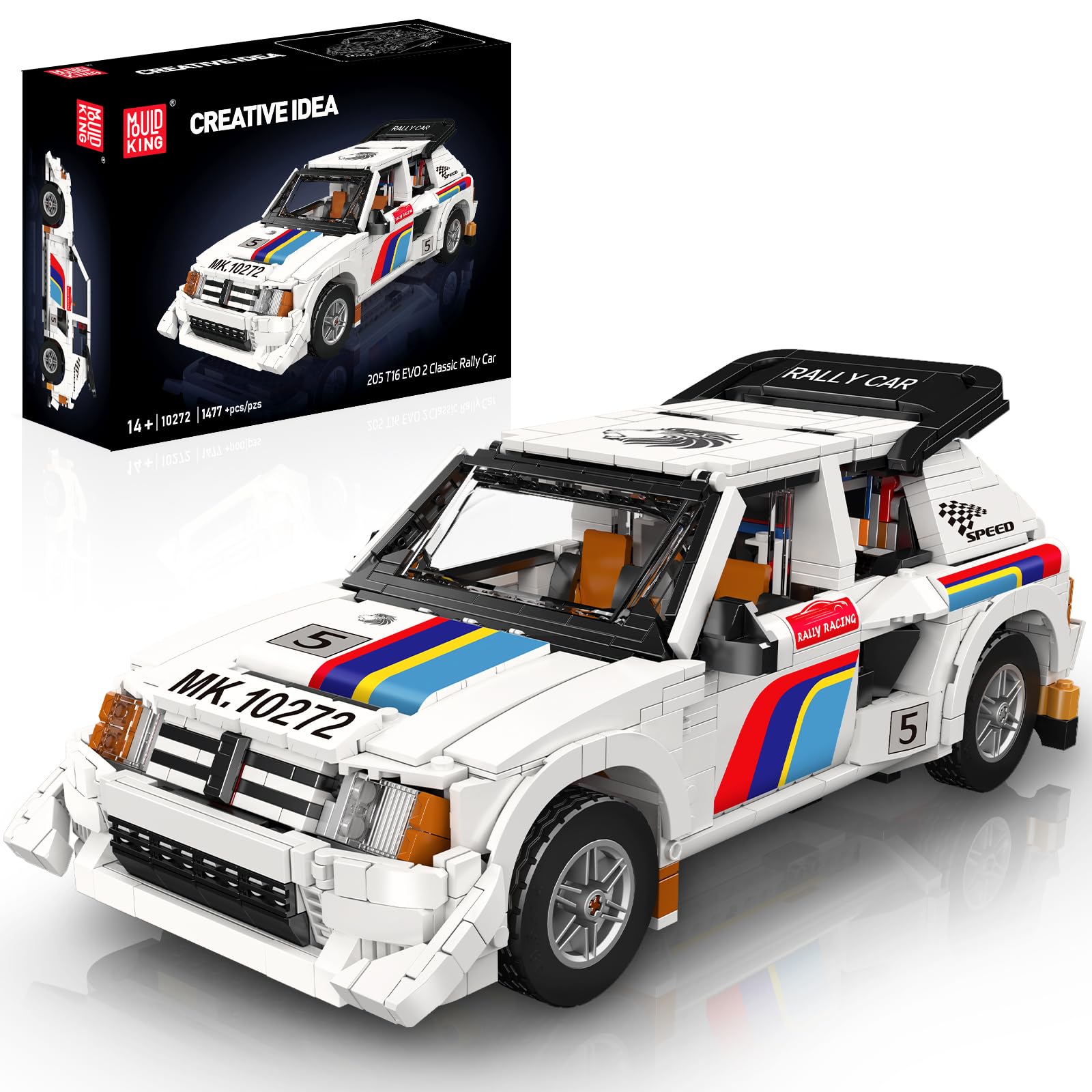 Mould King 10272 Technik - Juego de construcción de coche deportivo, 1:14, modelo estático para adultos y jóvenes a partir de 14 años, juego de coleccionista (1477 piezas)