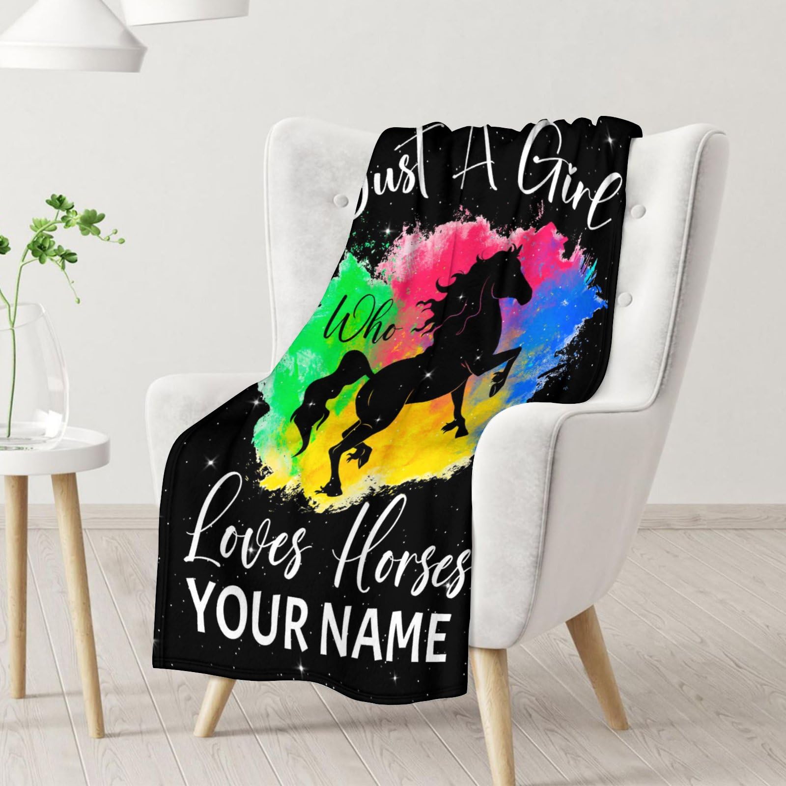 Personalized Horse Blanket for Women, Girls - 60