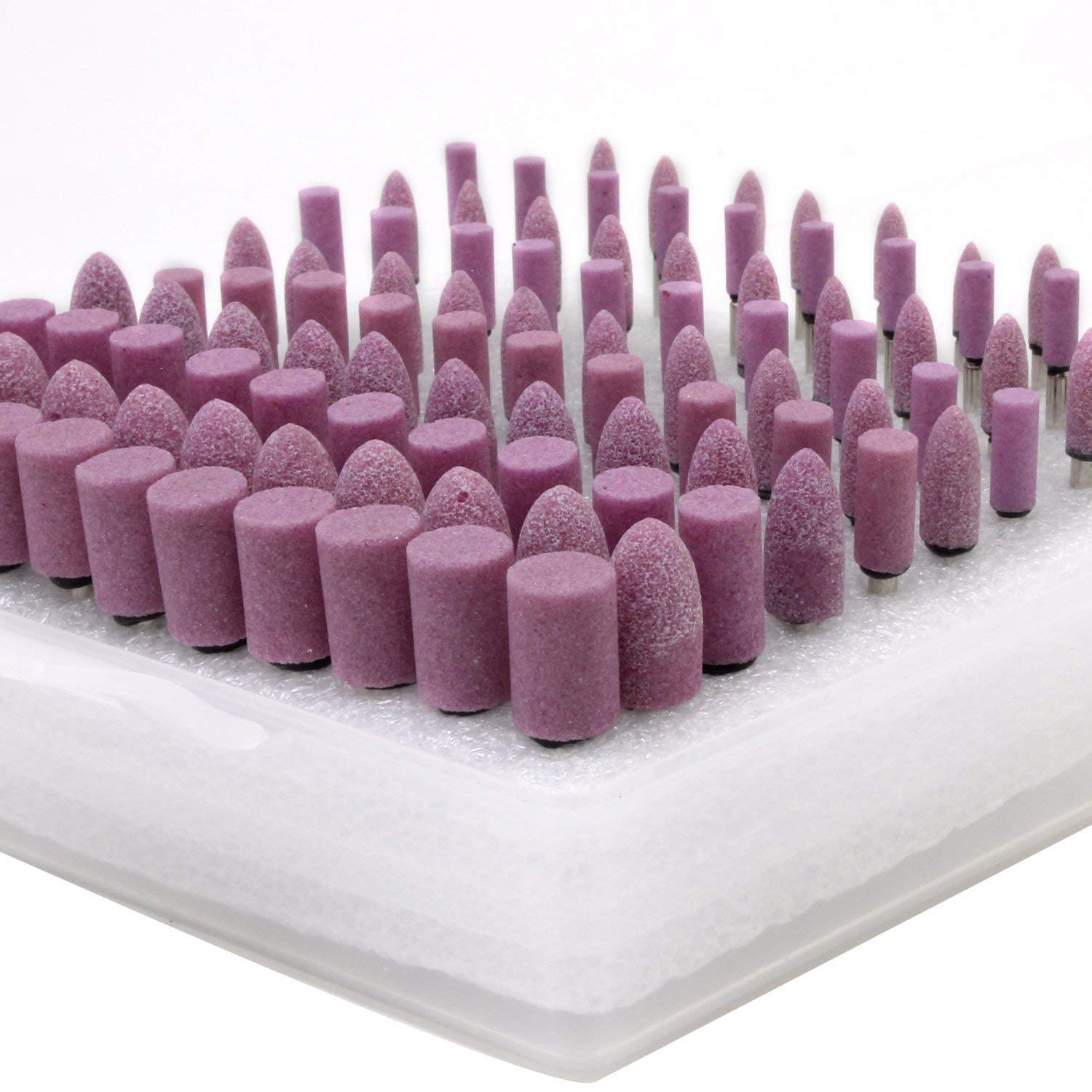 NW 100pcs Abrasice Stone Point Electric Grinding Dre,mel Accessories Polishing Grinding Wheel Tool Kit for Dremel Rotary Tool (T1801)