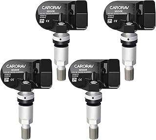 CARORAV Tire Pressure Sensor 433MHz TPMS Sensor 4Pcs Replacement for GM Chevy GMC Cadillac Buick OE Replaces# 13598773