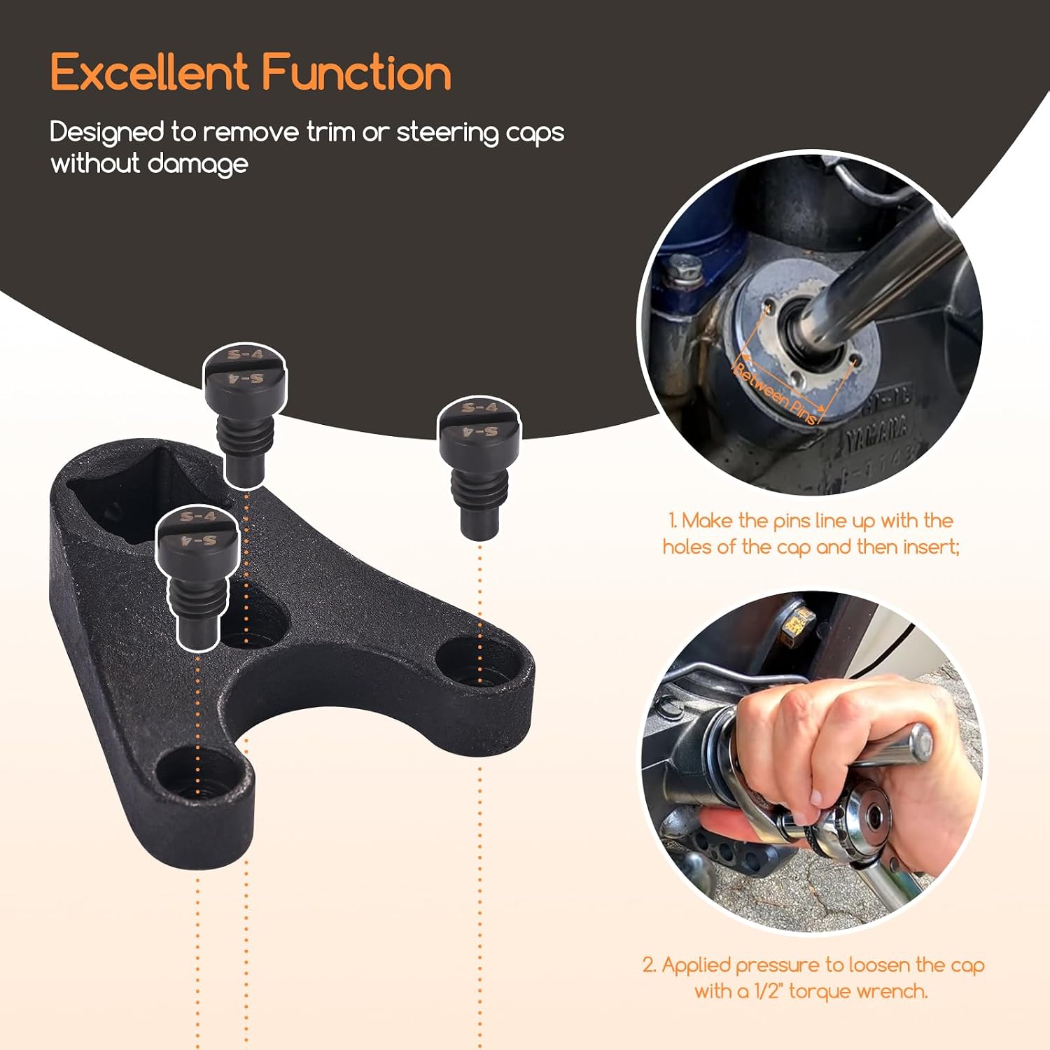 Creative.C Outboard Trim Tilt Pin Wrench Tools Set MT0004 & MT0006 & MT0009 Spanner Wrench Compatible with Yamaha, Compatible with Suzuki, Compatible with Johnson, Compatible with Evinrude