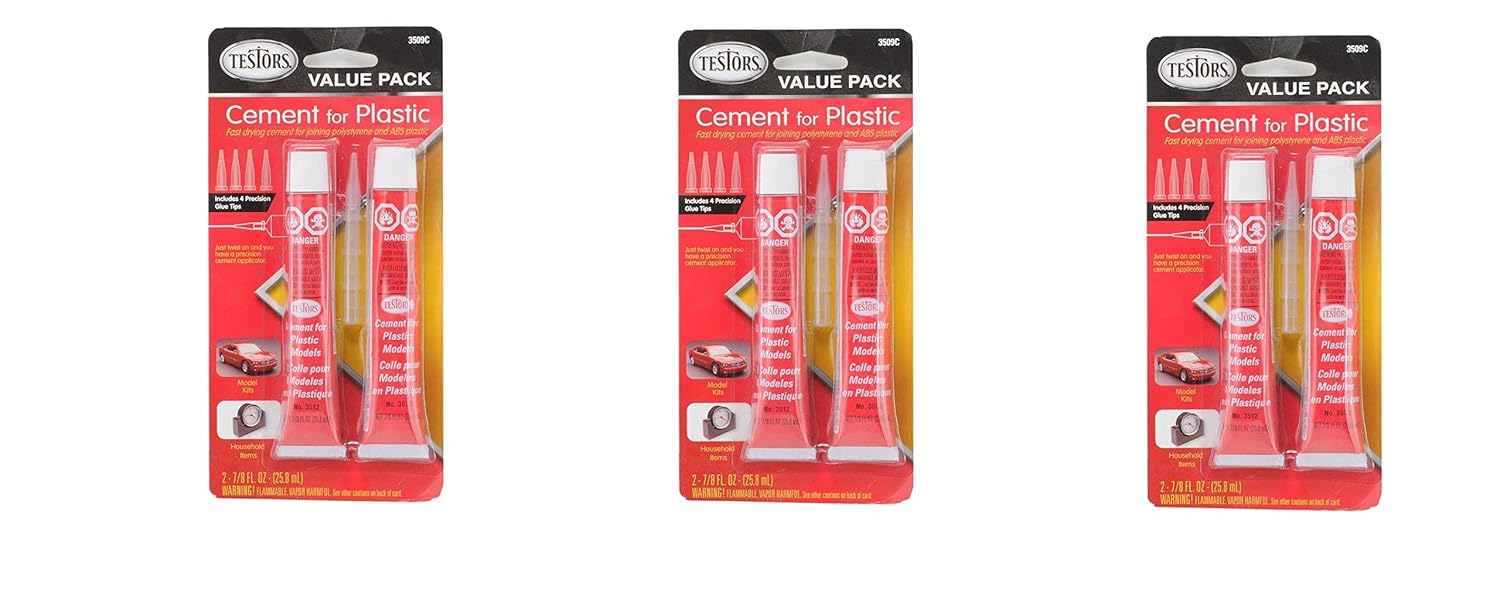 Cement Glue Value Pack Testors 27/8 fl oz Tube (3) Industrial & Scientific