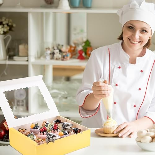 Miniatura 28 de Hoewina 6 cajas para cupcakes, capacidad para 12 recipientes para cupcakes con ventana, soporte para cupcakes de grado alimenticio, fácil transporte