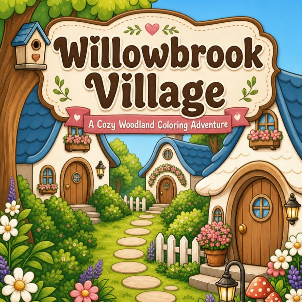 Willowbrook Village: A Cozy Woodland Coloring Adventure