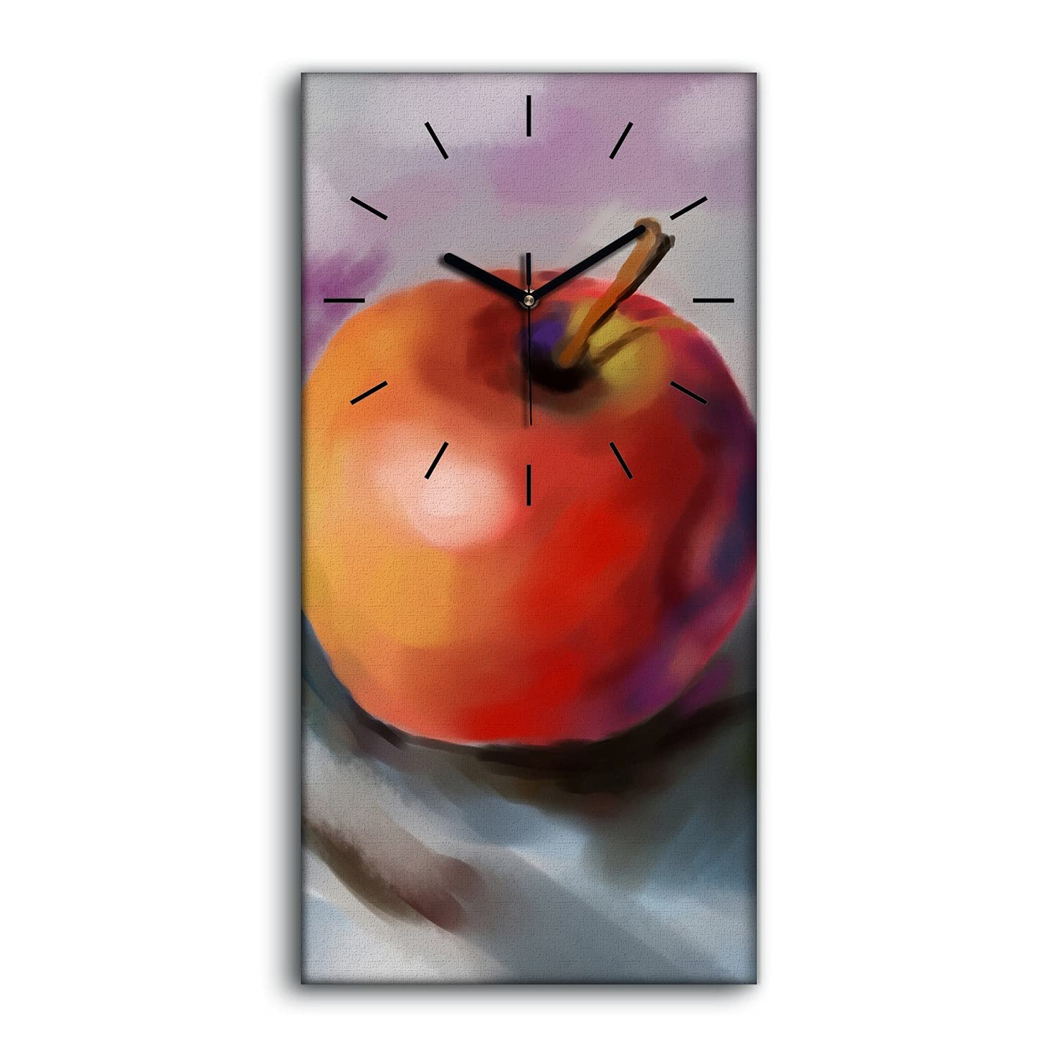 Horloge sur Toile 30x60cm Art Moderne Salon Chambre design silencieux motif fruits