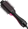 Revlon RVDR5222E2 One-Step Hair Dryer & Volumizer Hot Air Brush, Black/Pink