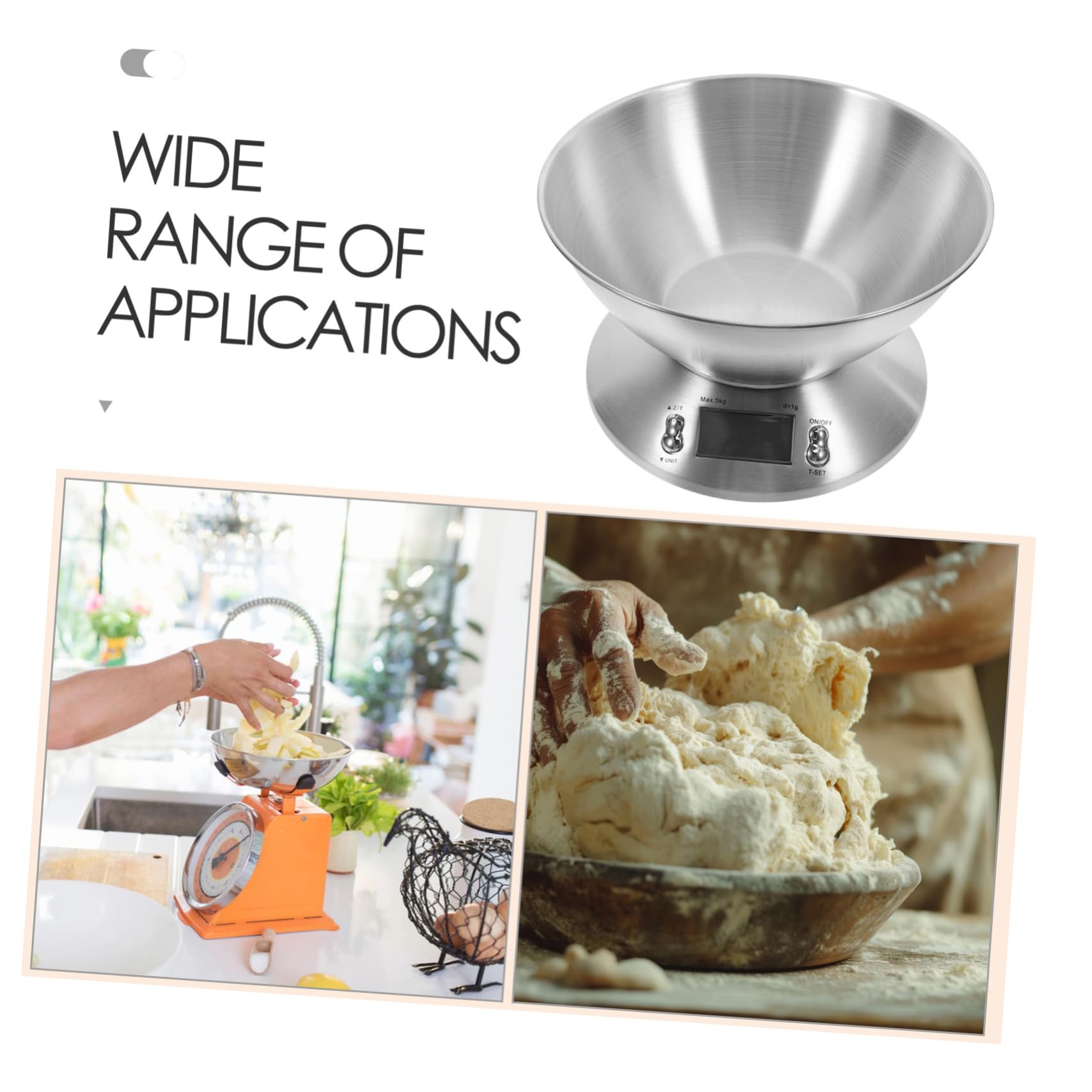 Báscula Alimentos Digital Para Hornear Cocina Peso Exacto Acero Inoxidable