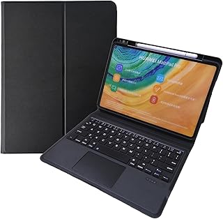 جراب كيبورد لجهاز هواوي ميت باد برو 10.8 بوصة من زومن (MRX-W09/MRX-W19;MRX-AL09/MRX-AL19)، حافظة قابلة للطي ولوحة تحكم باللمس رفيعة للغاية (كيبورد غير قابلة للفصل)