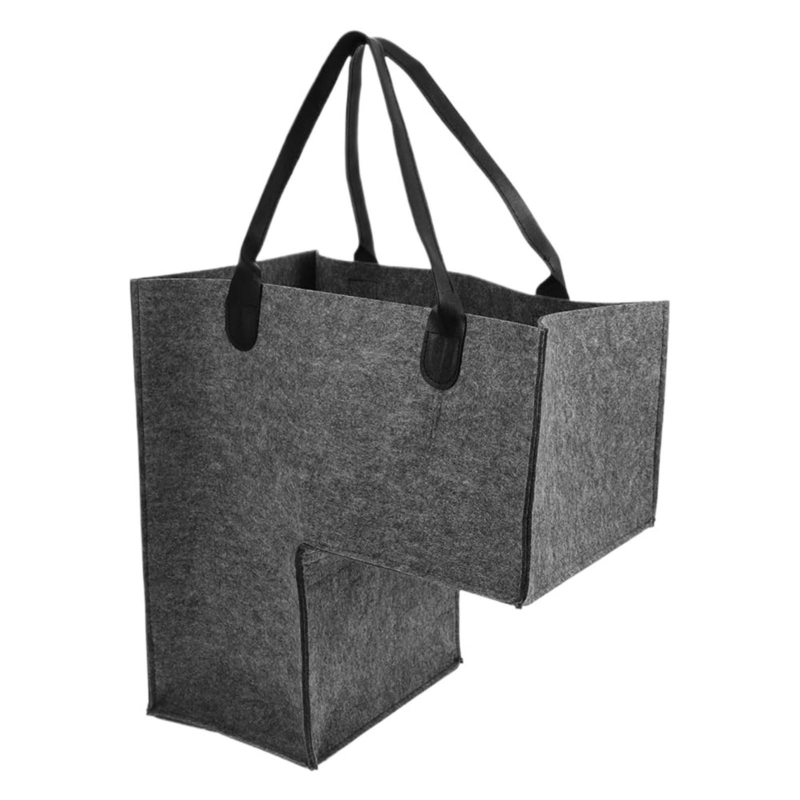 L-Shape Stair Basket Foldable Storage With Handles Space Saving Staircase Organizer for Laundry(Color2)