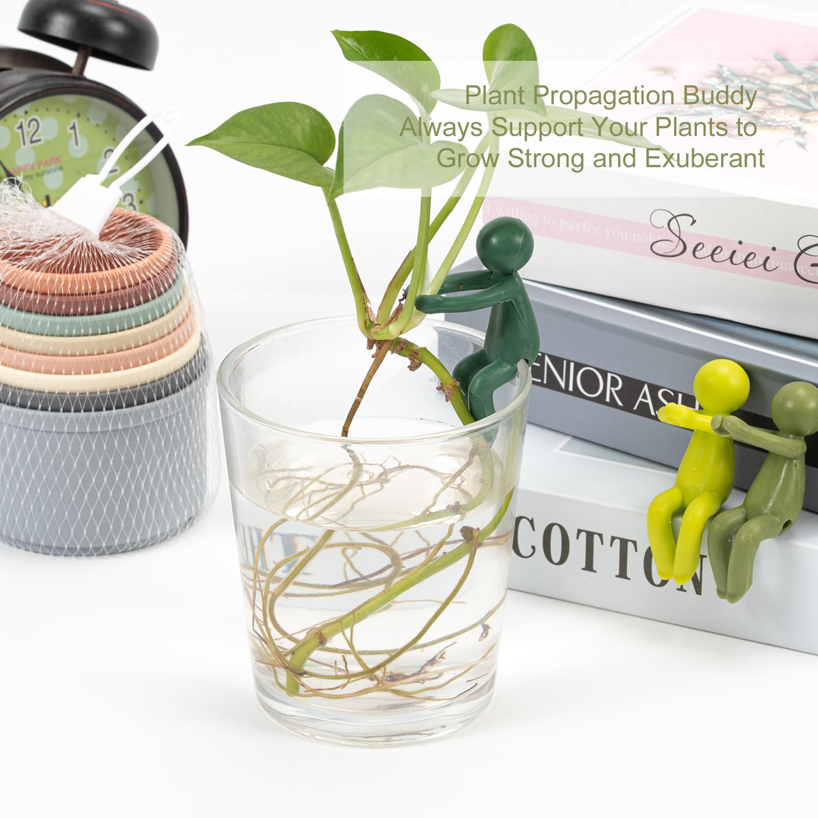 Plant Propagation Buddies - 12pcs Cute Plant Cutting Holders For Stems & Sprouts, Indoor Garden Supports