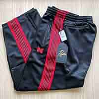 Needles トラックパンツ　ヒザデル　パープル　エッグプラント  レッド 美品 needles トラックパンツ ヒザデル エッグプラント パープル