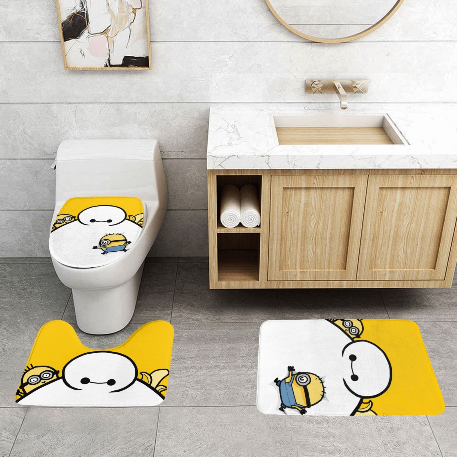 Amazon｜ベイマックス(6) 3点セット トイレマット フタカバー 便座