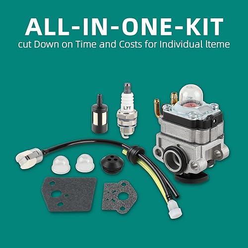 Miniatura 7 de AUTOKAY Carburador 309375002 para Homelite Ryobi RY34426 RY34007 S430 C430 X430 30cc RY34441 RY34427 RY34421 RY34446 RY34006 con chispa Enchufe